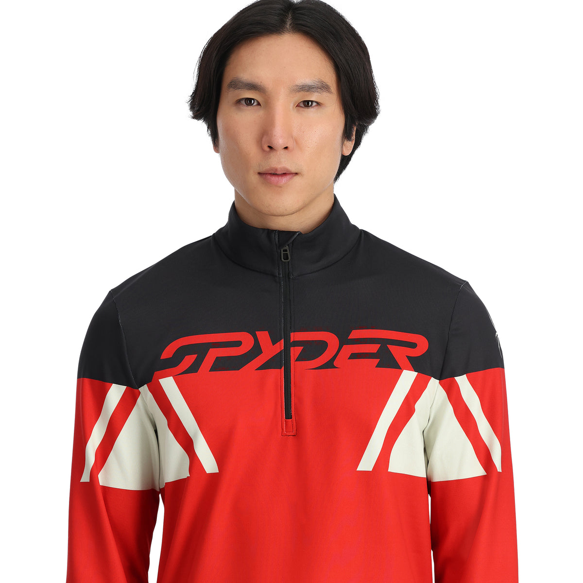 Men's Podium Half Zip T-Neck - Spyder Red