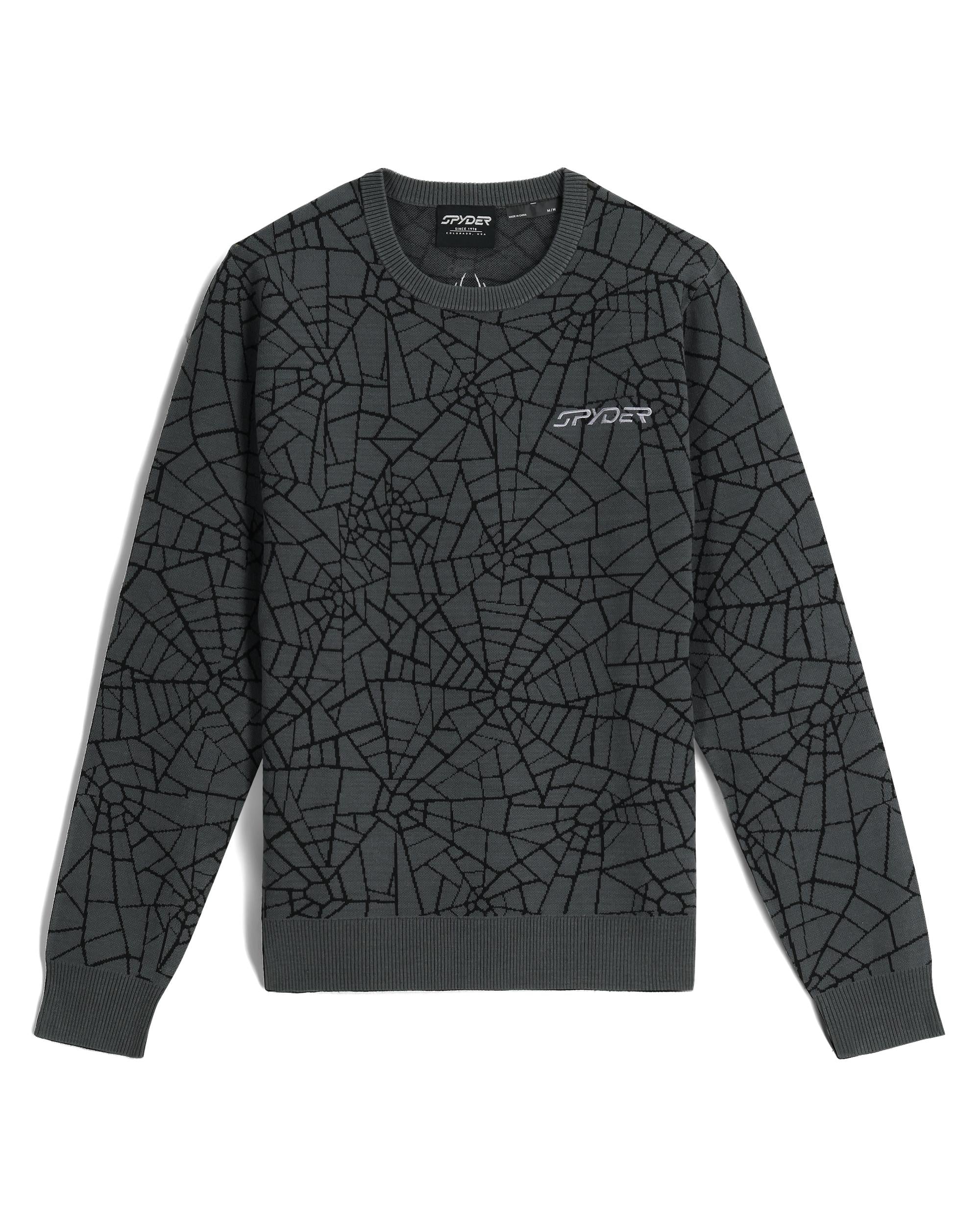 スパイダー JACQUARD COTTON KNIT 23AW Style American Spider Jacquard Oversize Knitted Sweater Casual