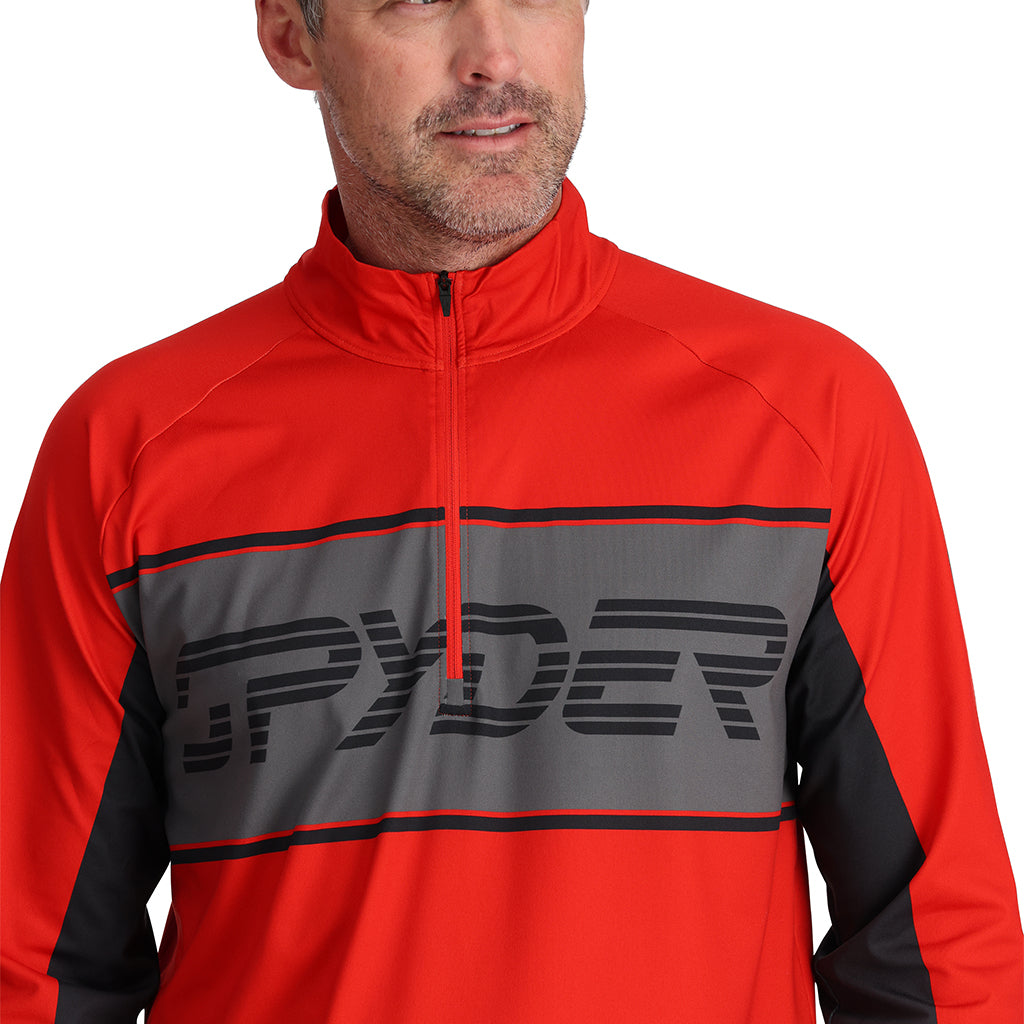 Mens Paramount Half Zip T-Neck - Volcano