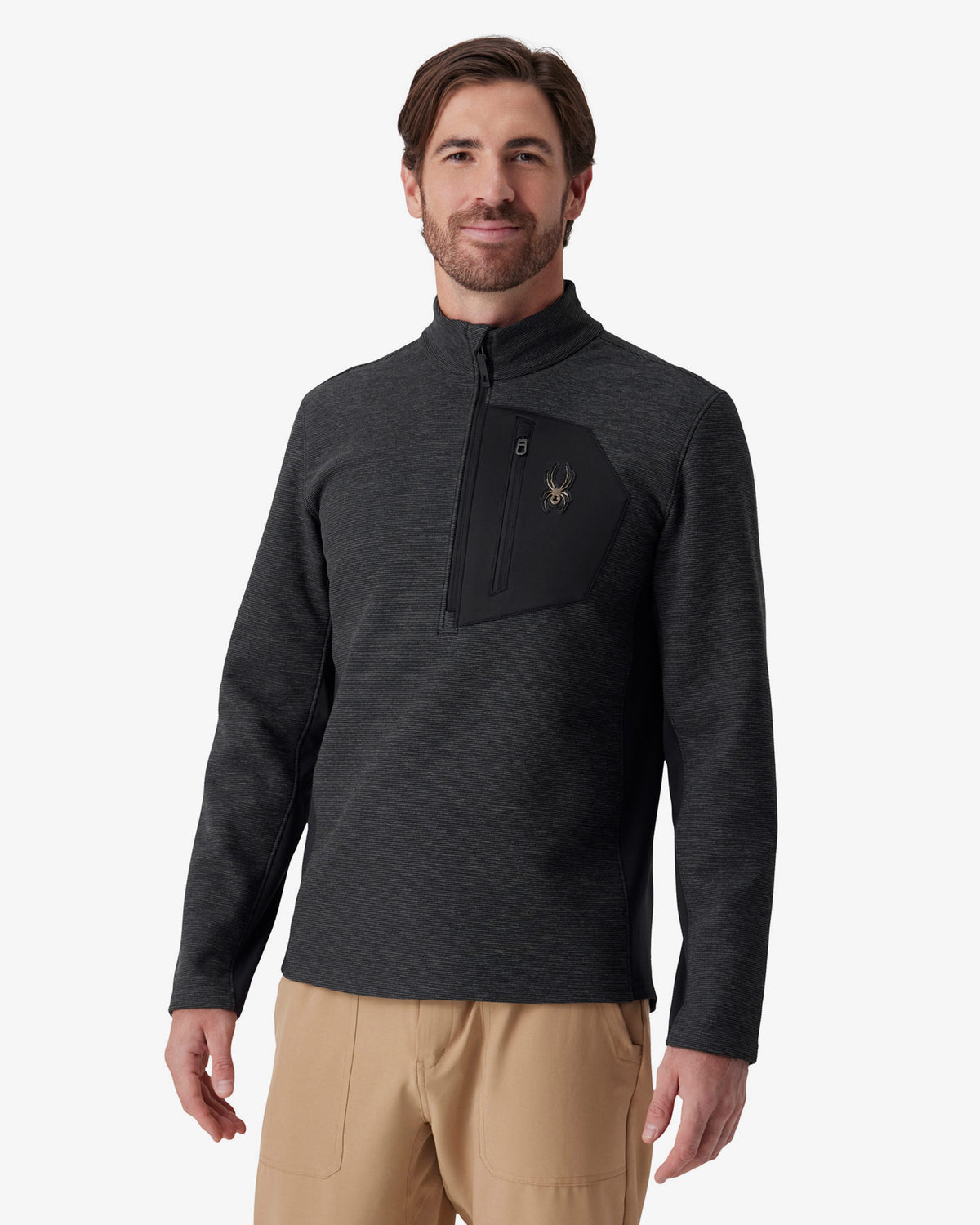 Men's Bandit Sweater Fleece 1/2 Zip - Black Melange