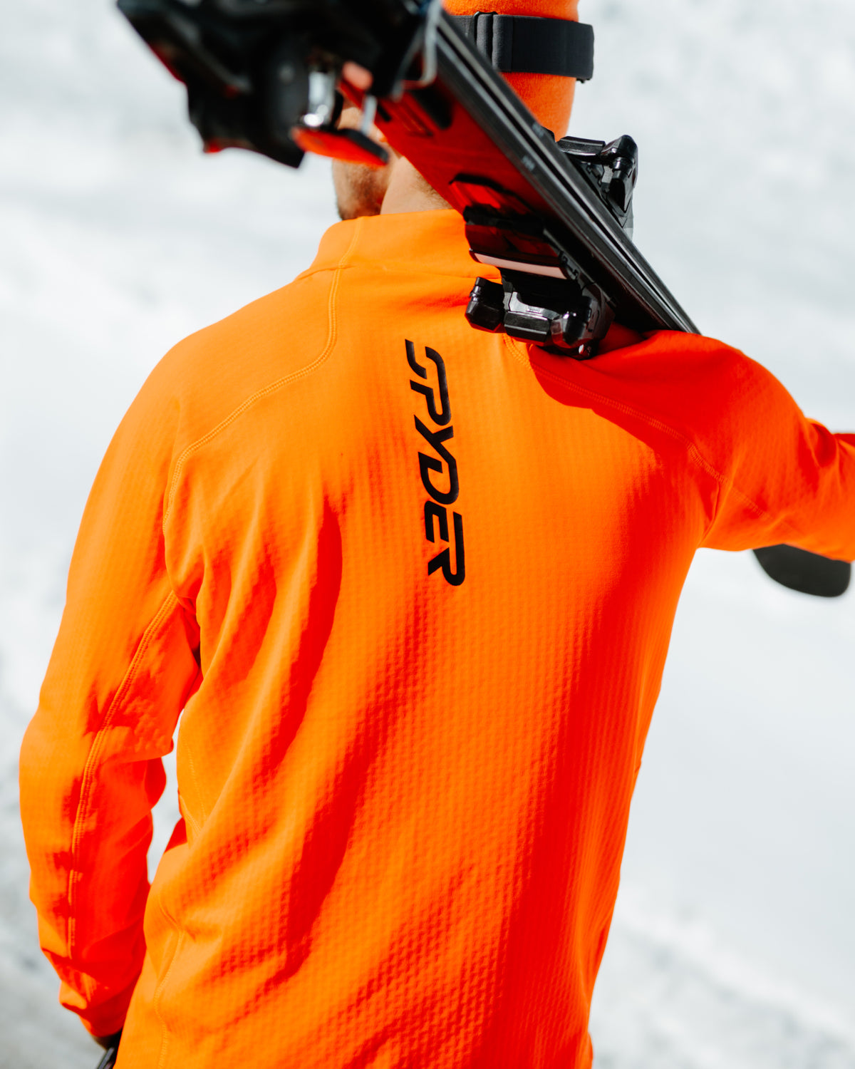 Men's Gridweb Fleece 1/2 Zip - Fusion Orange