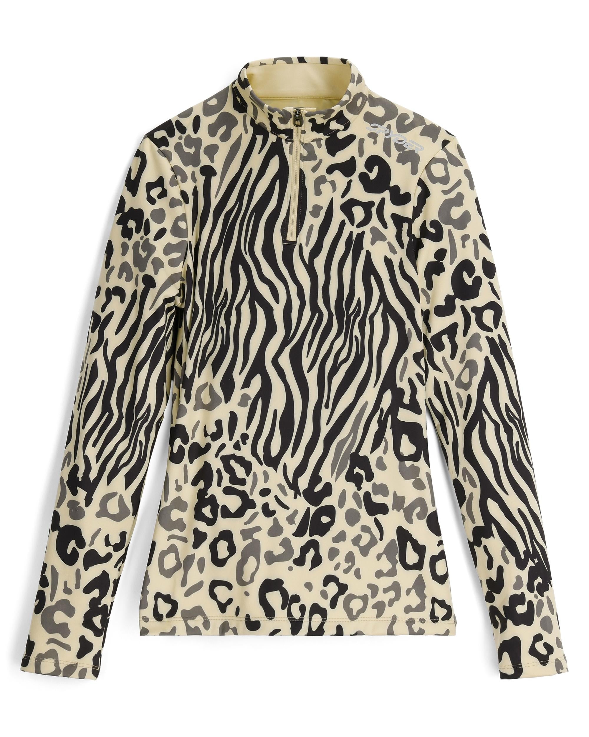 Womens Vivid Half Zip T-Neck - Animal Print – Spyder