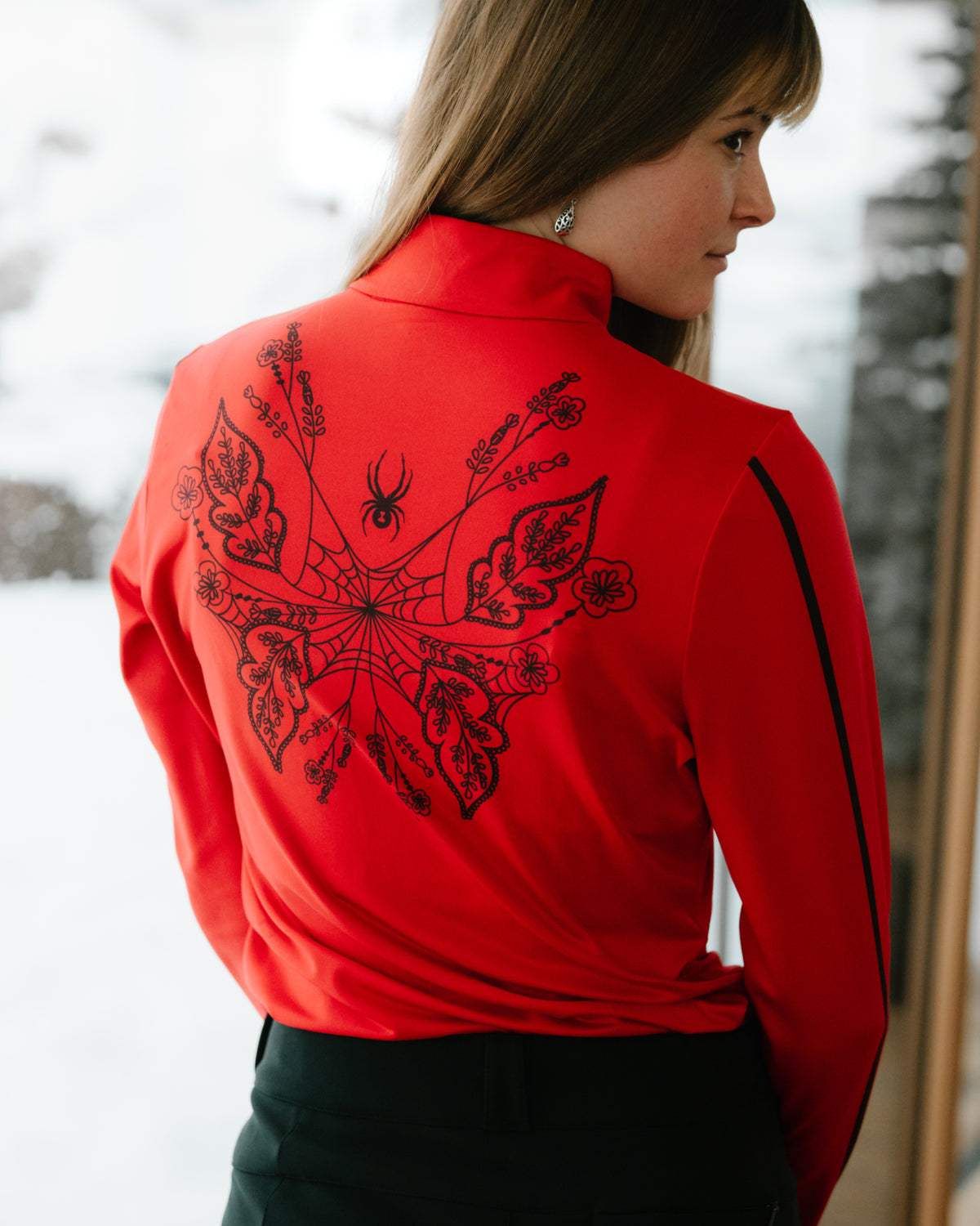 Women's Vivid 1/2 Zip - Spyder Red