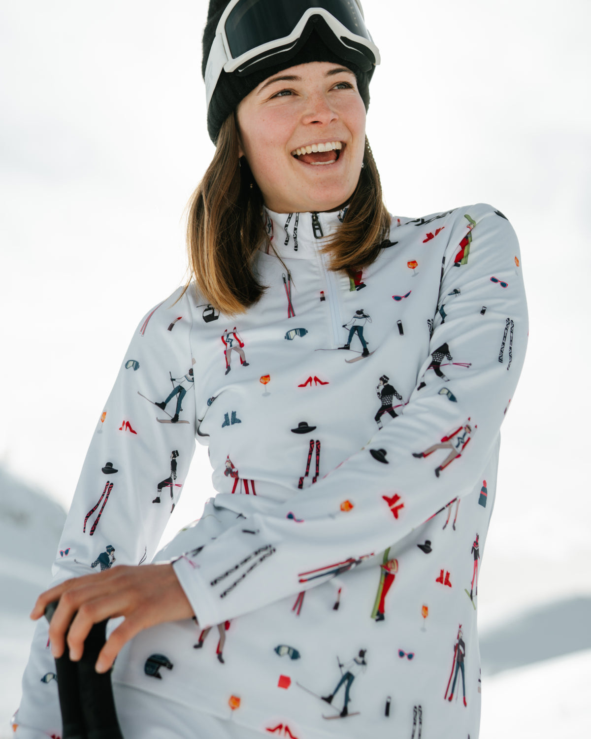 Women's Vivid 1/2 Zip - White