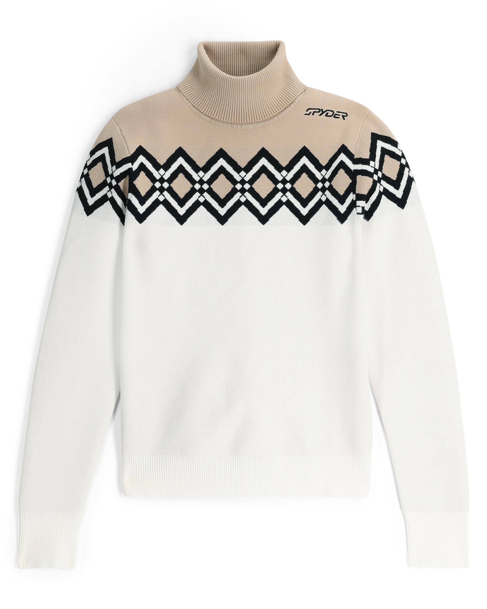 【超美品】マーク＆ロナ スタースリンガーウィンドストッパークルーネックニット Womens Stellar Ski Sweater - White – Spyder