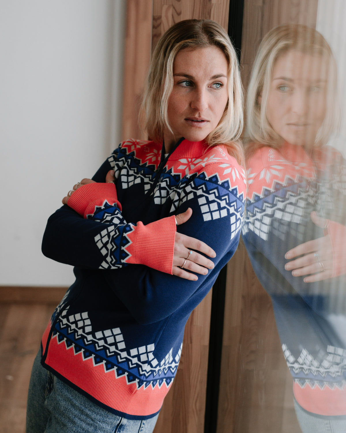 Women's Spritz Ski Sweater Jacket - Indigo