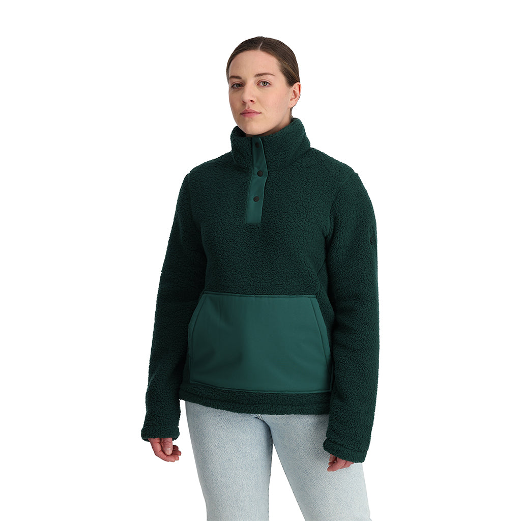 Womens Slope Quarter Zip - Cypress Green – Spyder