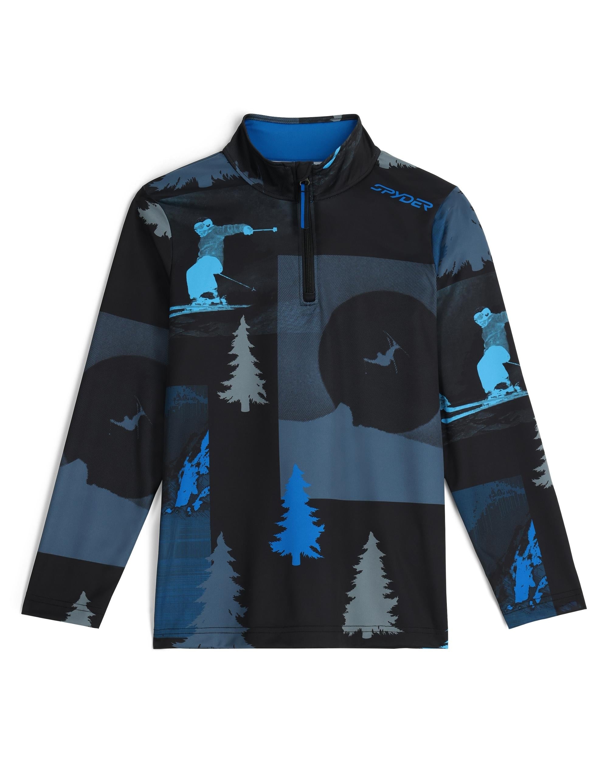 SKIP☆彡 Boys Jacobs Half Zip T-Neck - Black – Spyder