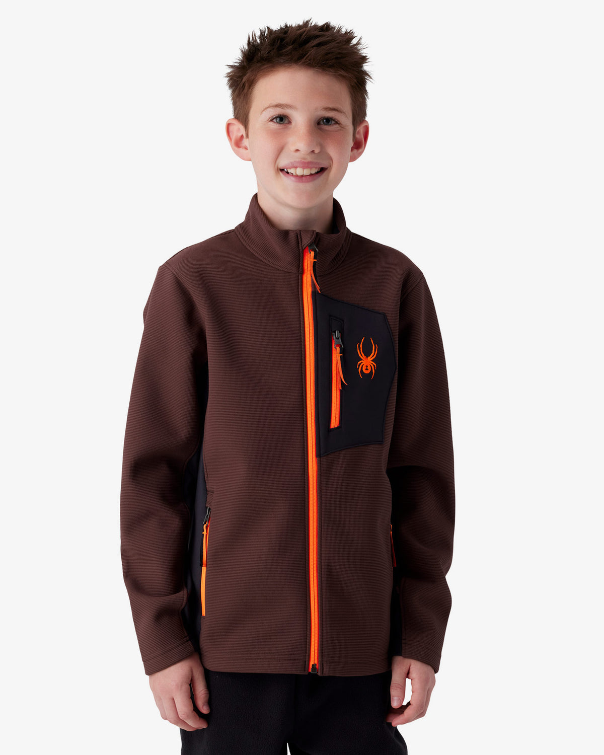 Boys' Bandit Sweater Fleece Jacket - Mocha