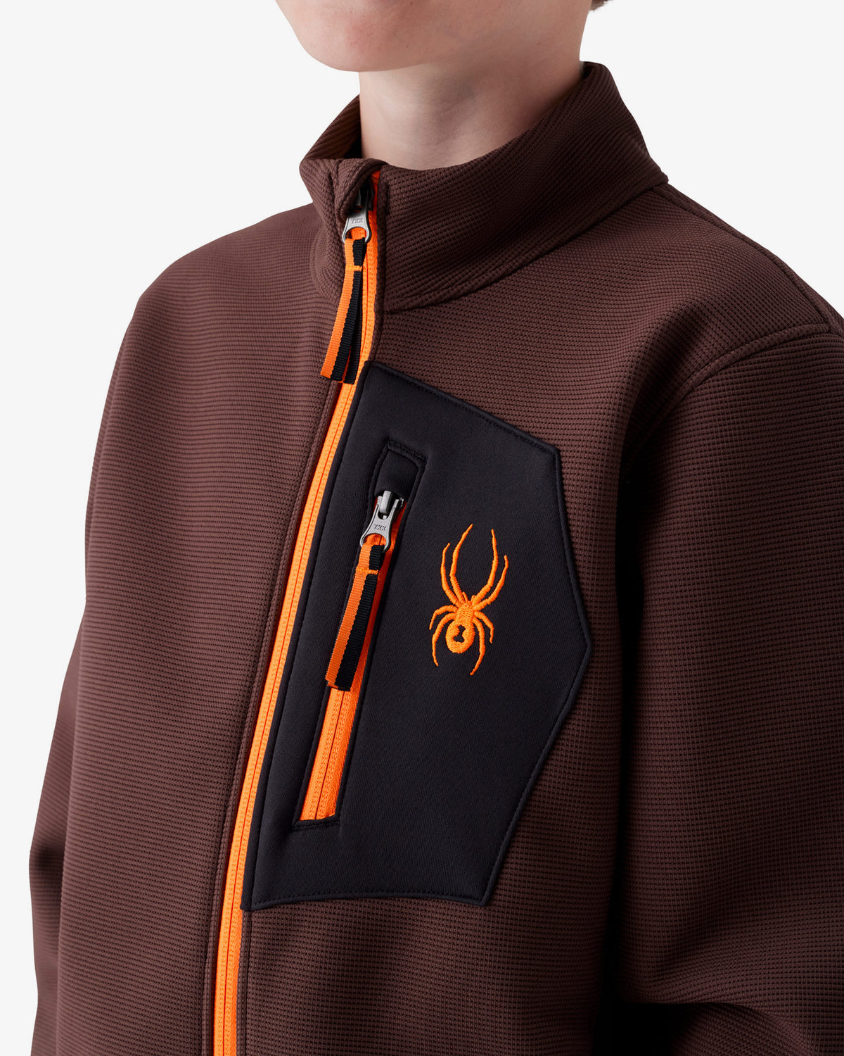 Boys' Bandit Sweater Fleece Jacket - Mocha