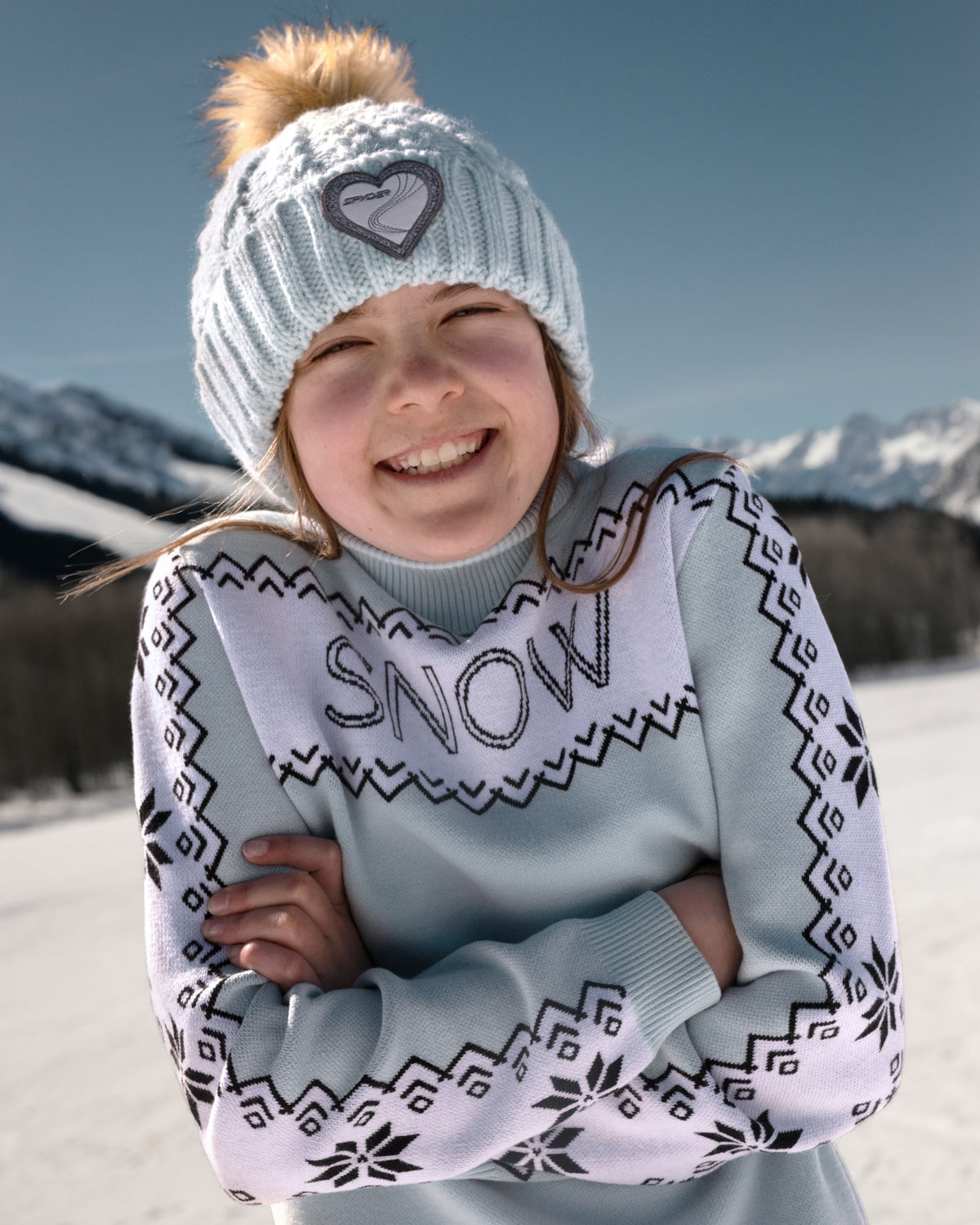 Girls' Flurry Ski Sweater - Cloudy Blue