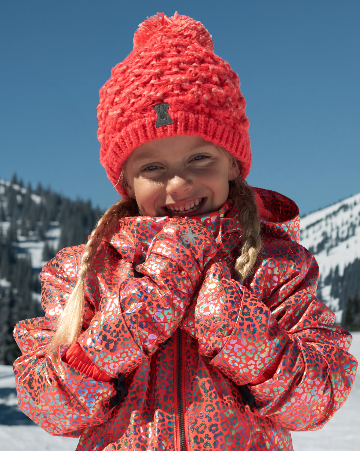 Girls' Brrr Berry Hat - Electric Coral