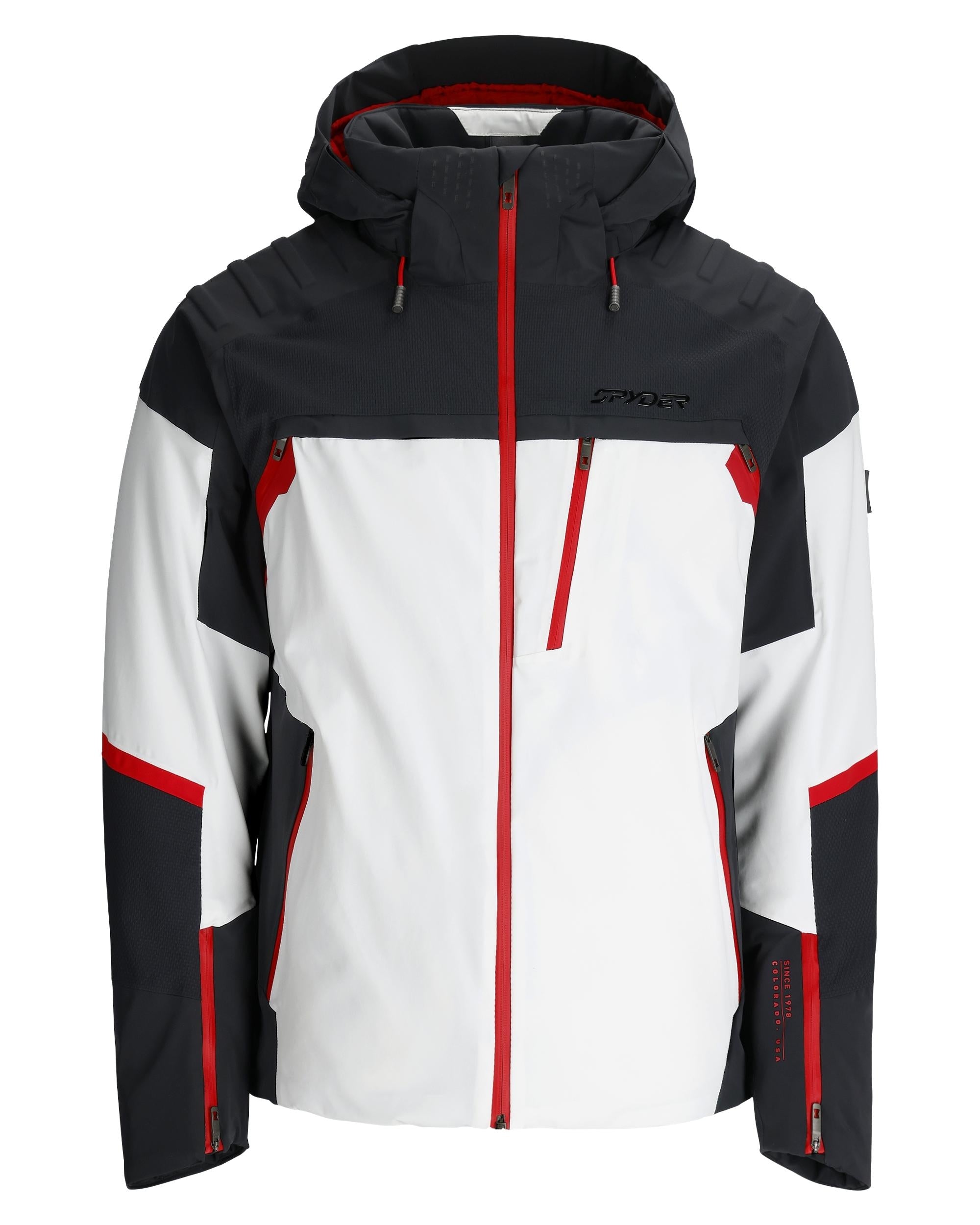 SPYDER スキーウェア ホワイト/レッド/ブラック　サイズＭ Men's Vanqysh Jacket - White – Spyder
