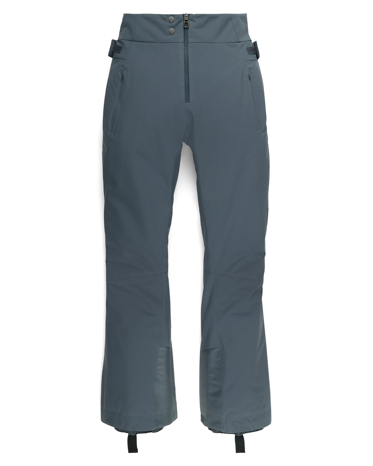 Blue ski pants on a white background