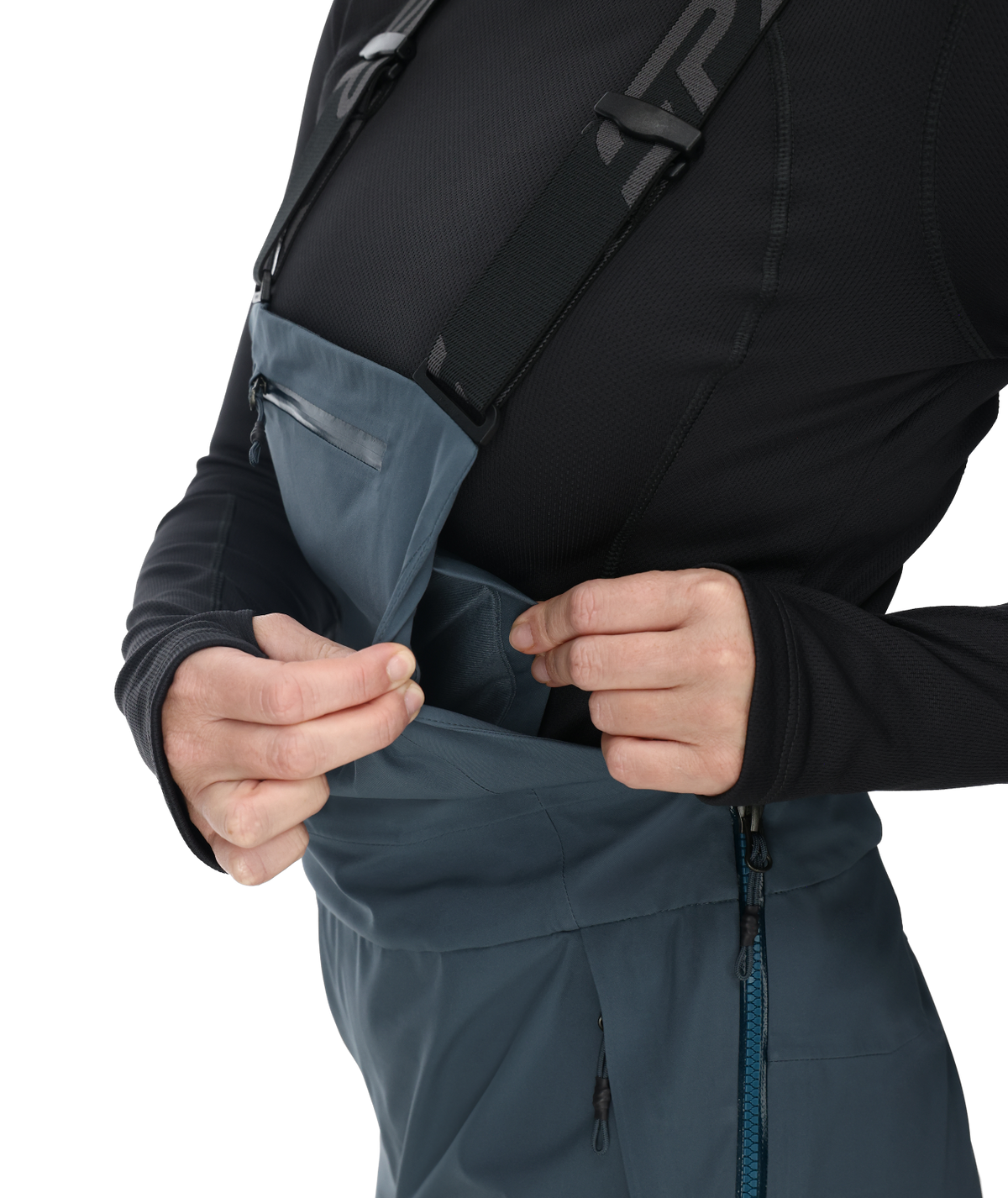 Women's Solitaire Bib Pants - Slate Blue