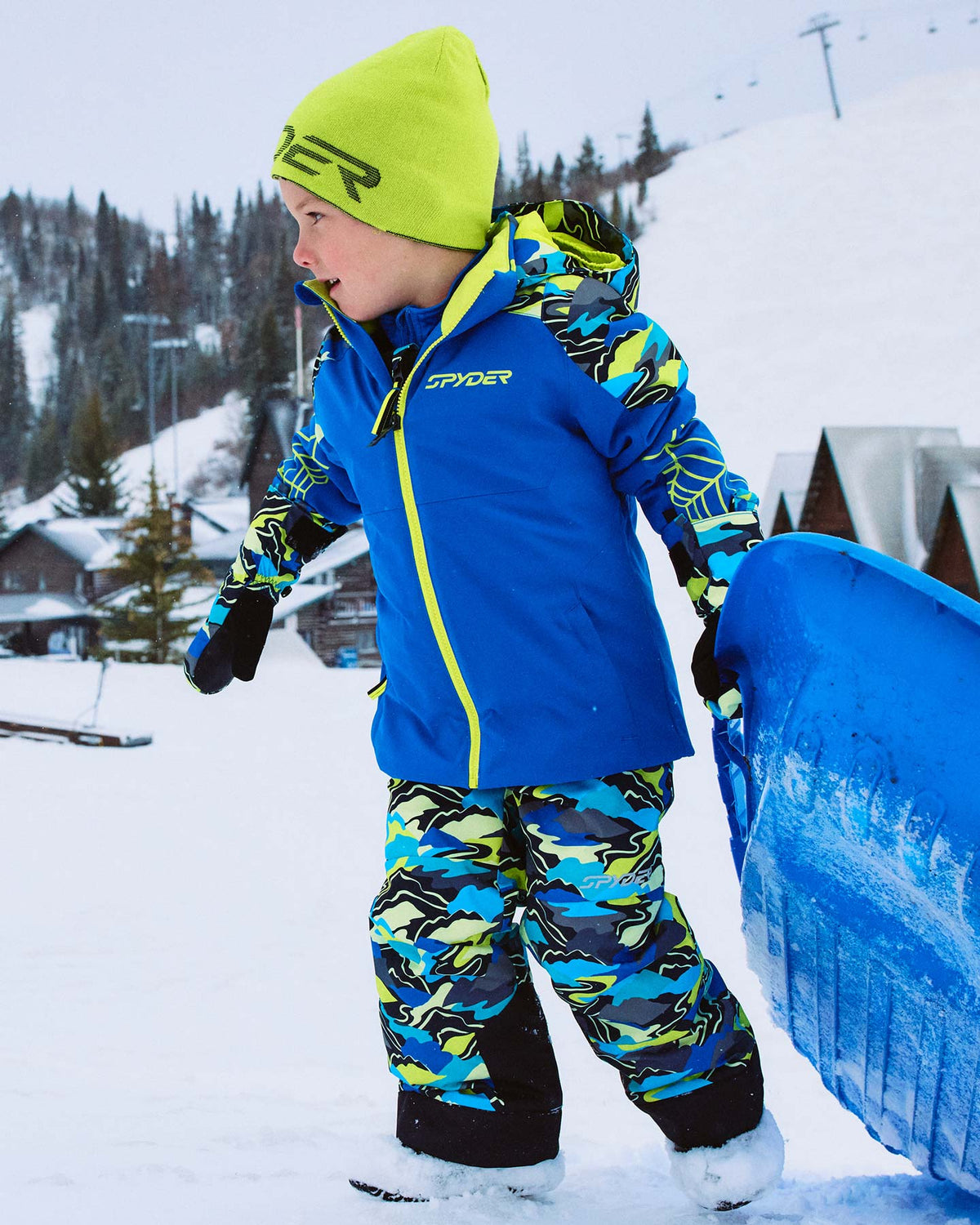 Spyder Little Boys' Challenger Jacket in Cobalt – view 4