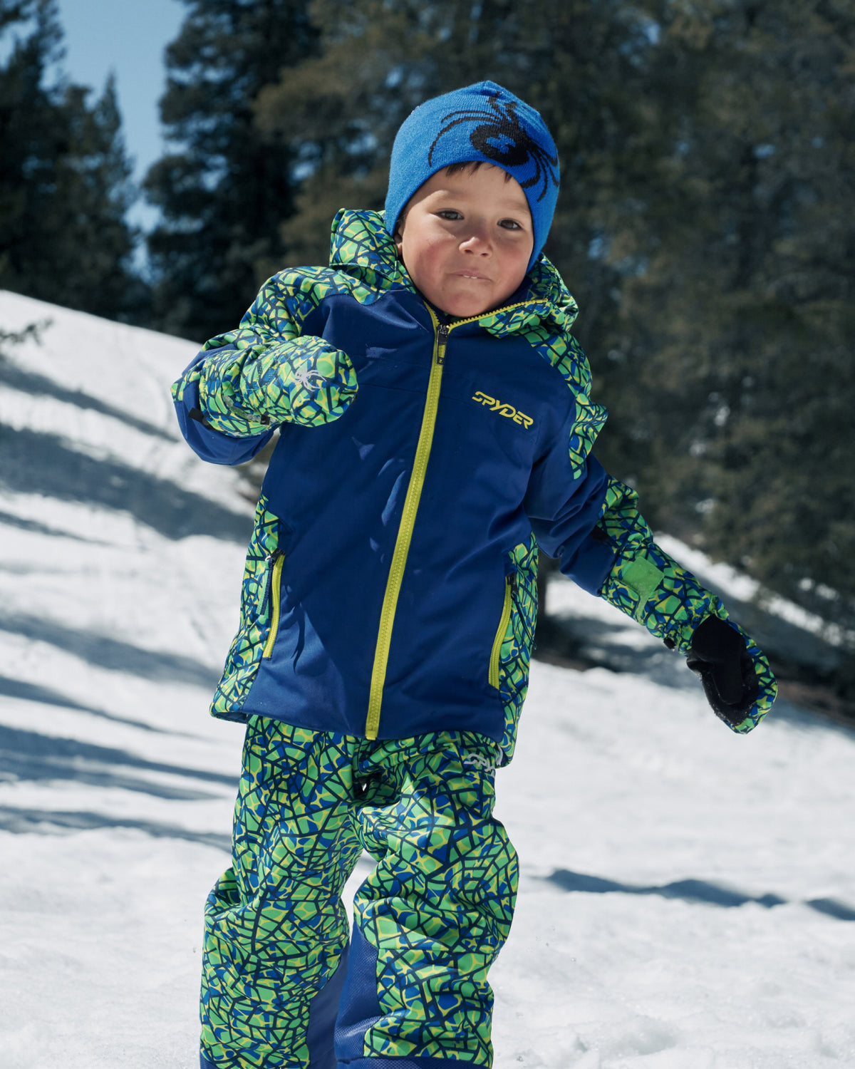Toddler Expedition Pants - Strobe Green Webs
