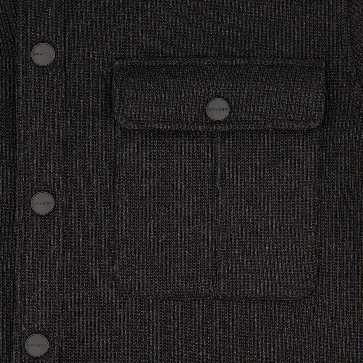 Spyder Men's Sweater Fleece Shacket in Black – view 4