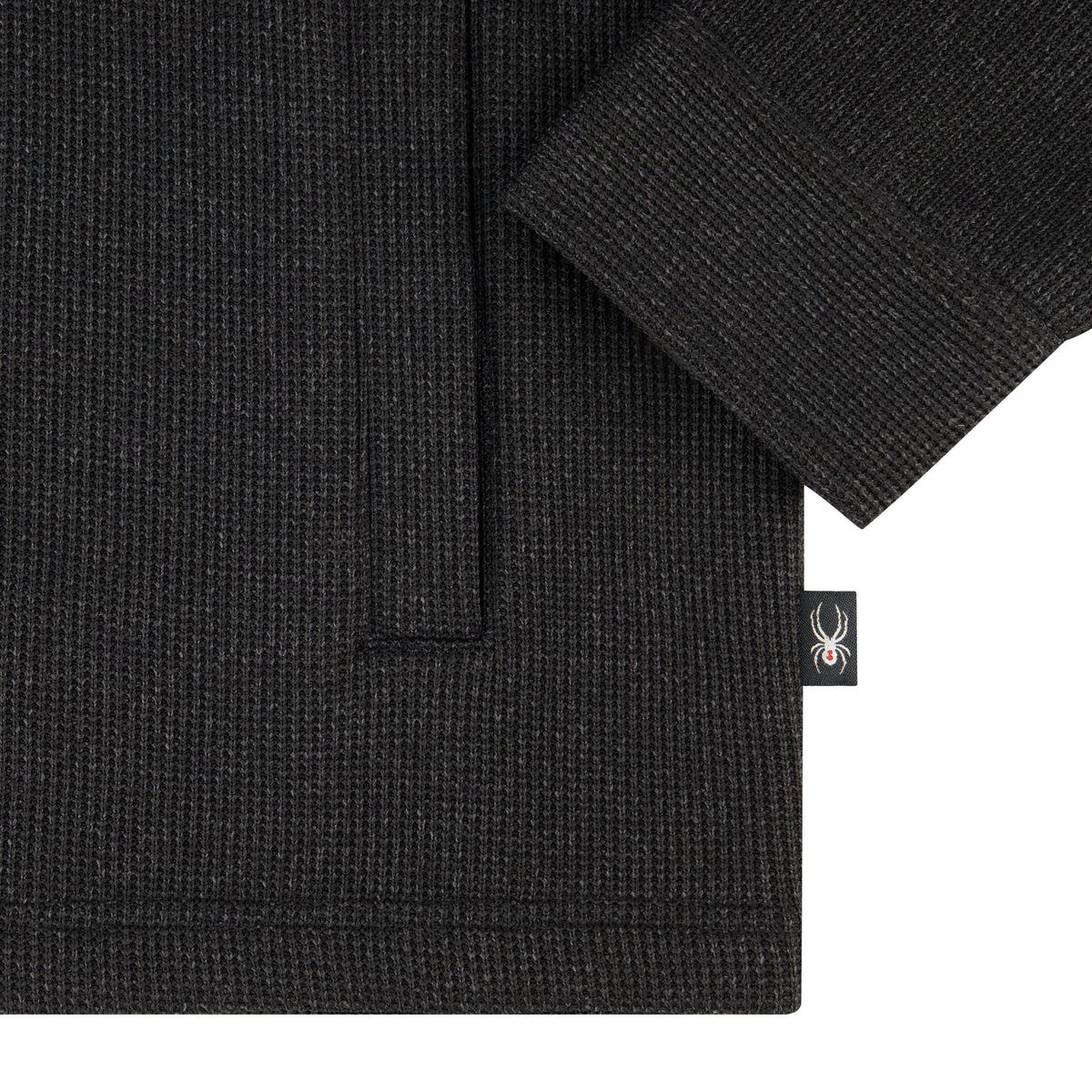 Spyder Men's Sweater Fleece Shacket in Black – view 3