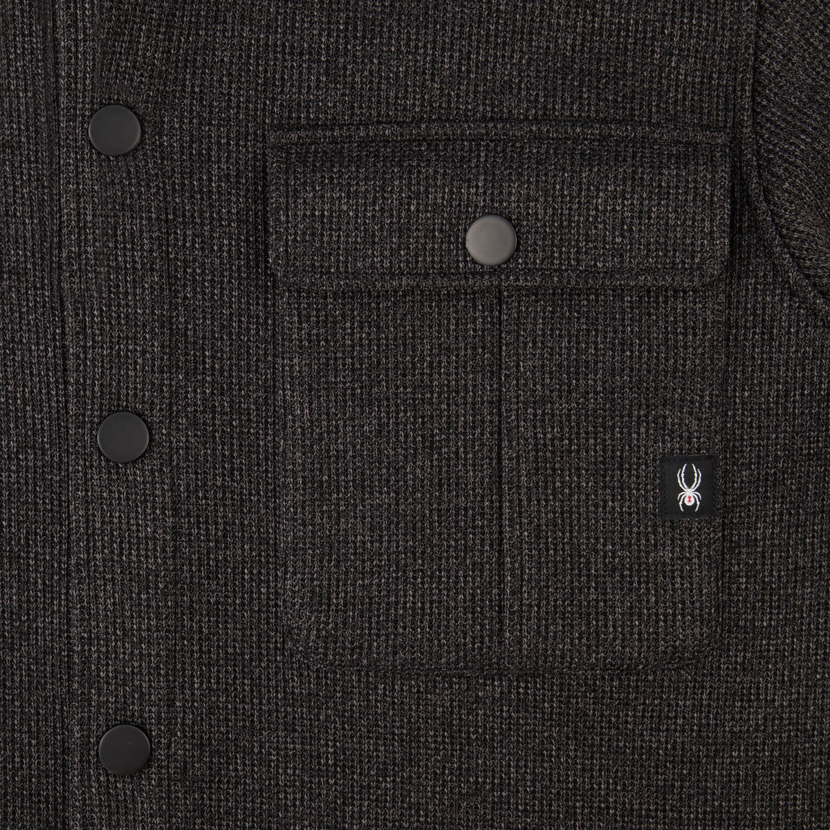 Spyder Men's Sweater Fleece Shacket in Pewter – view 4