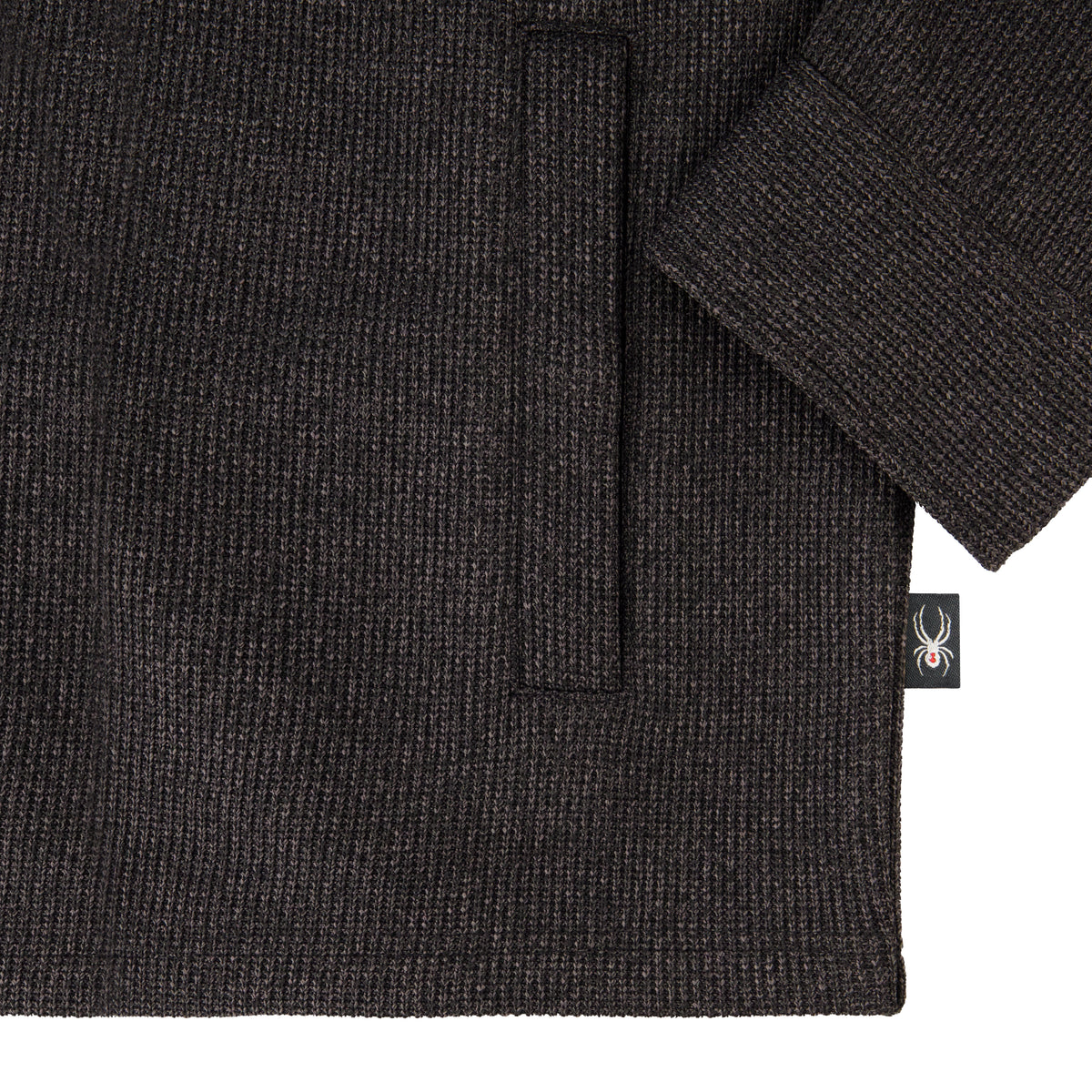 Spyder Men's Sweater Fleece Shacket in Pewter – view 3