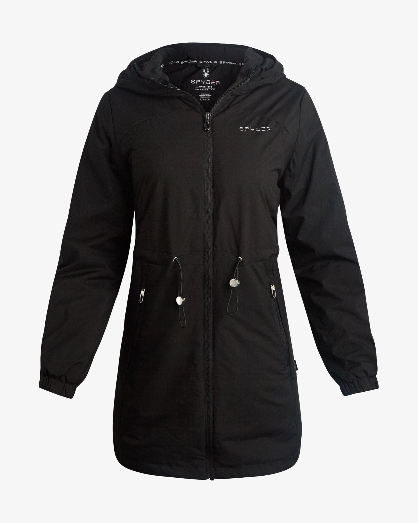 ジャケット・アウター black long spring/summer coat Women's Long Spyder Lite Jacket - Black