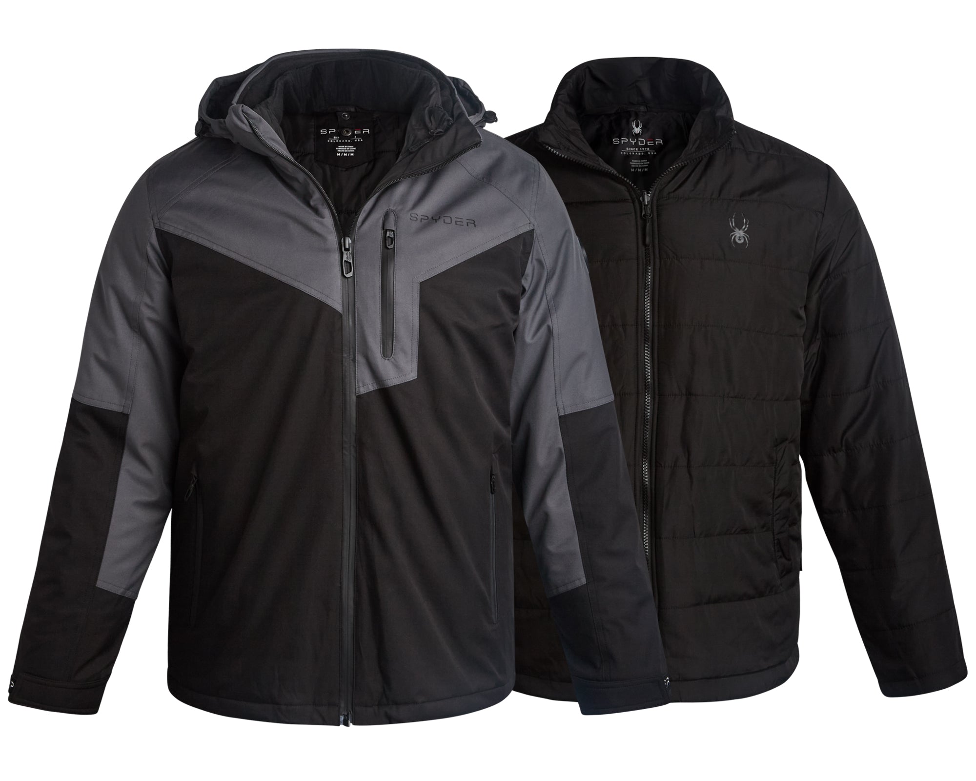 Mens 3 in 1 Jacket - Black – Spyder