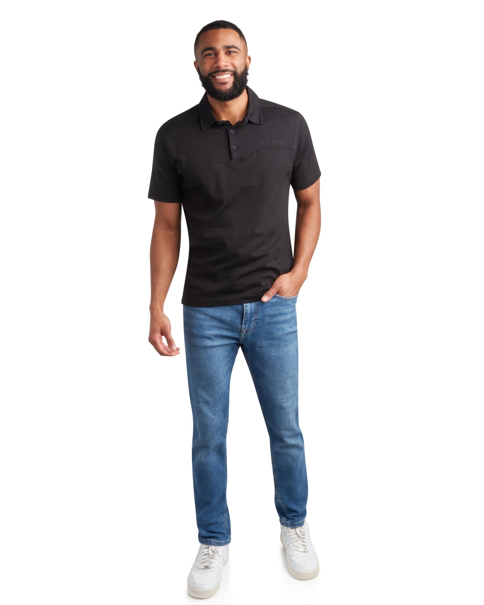 Men's Short Sleeve Interlock - Black – Spyder