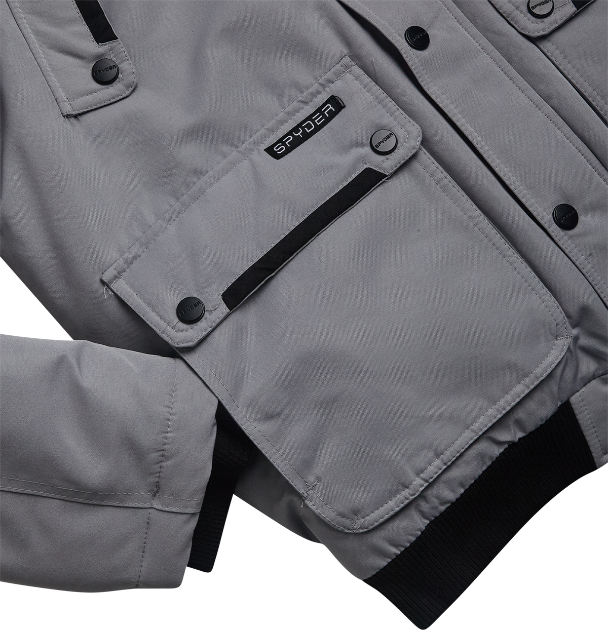 Men's Parka Jacket with Fur - Pewter