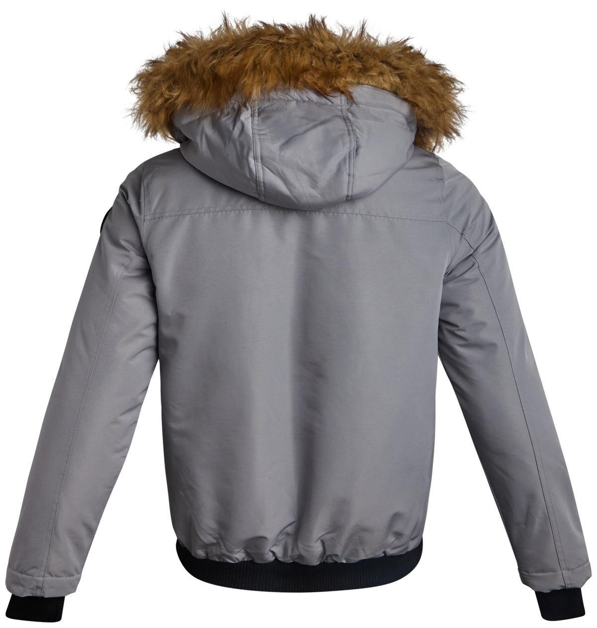 Men's Parka Jacket with Fur - Pewter