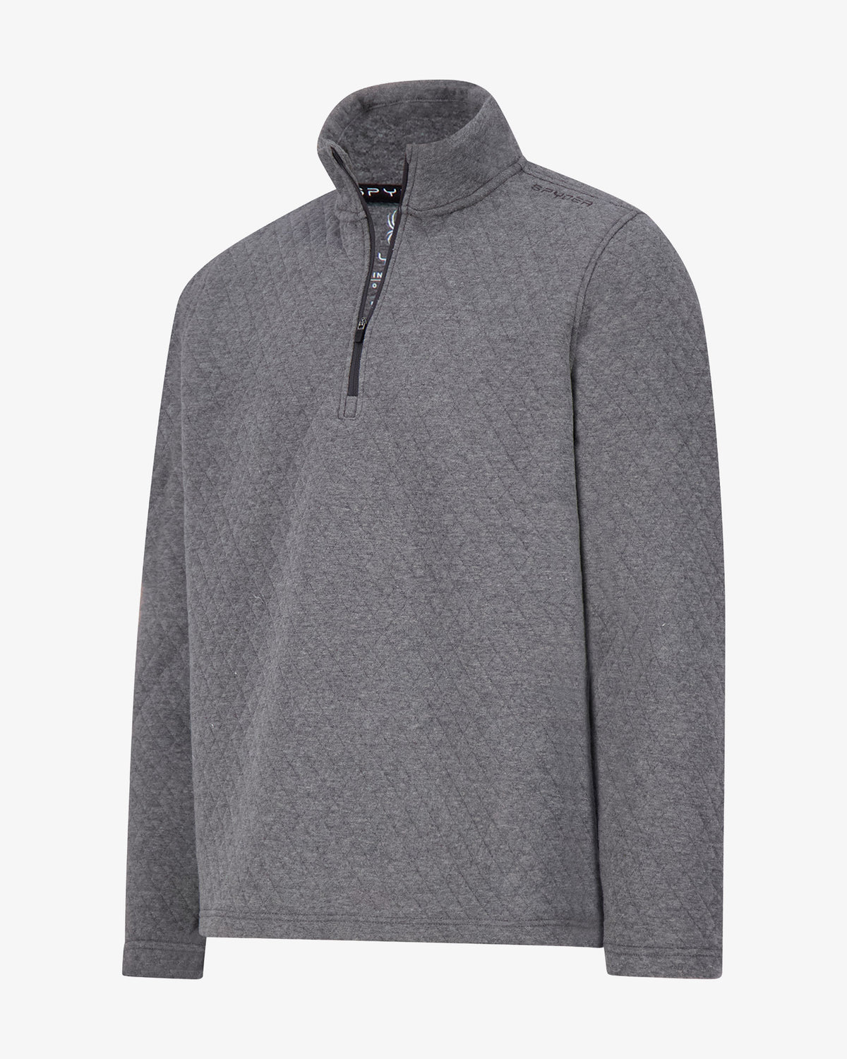 Men's Diamond Quilt Quarter Zip - Gray