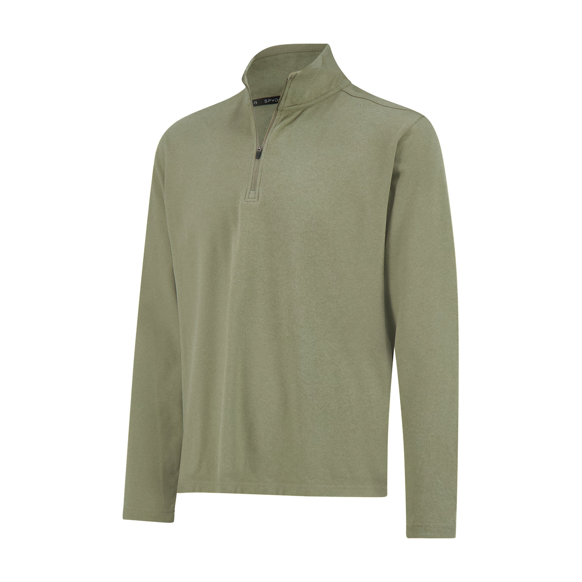 Men's Brushed Vertical Stripe Quarter Zip - Brown