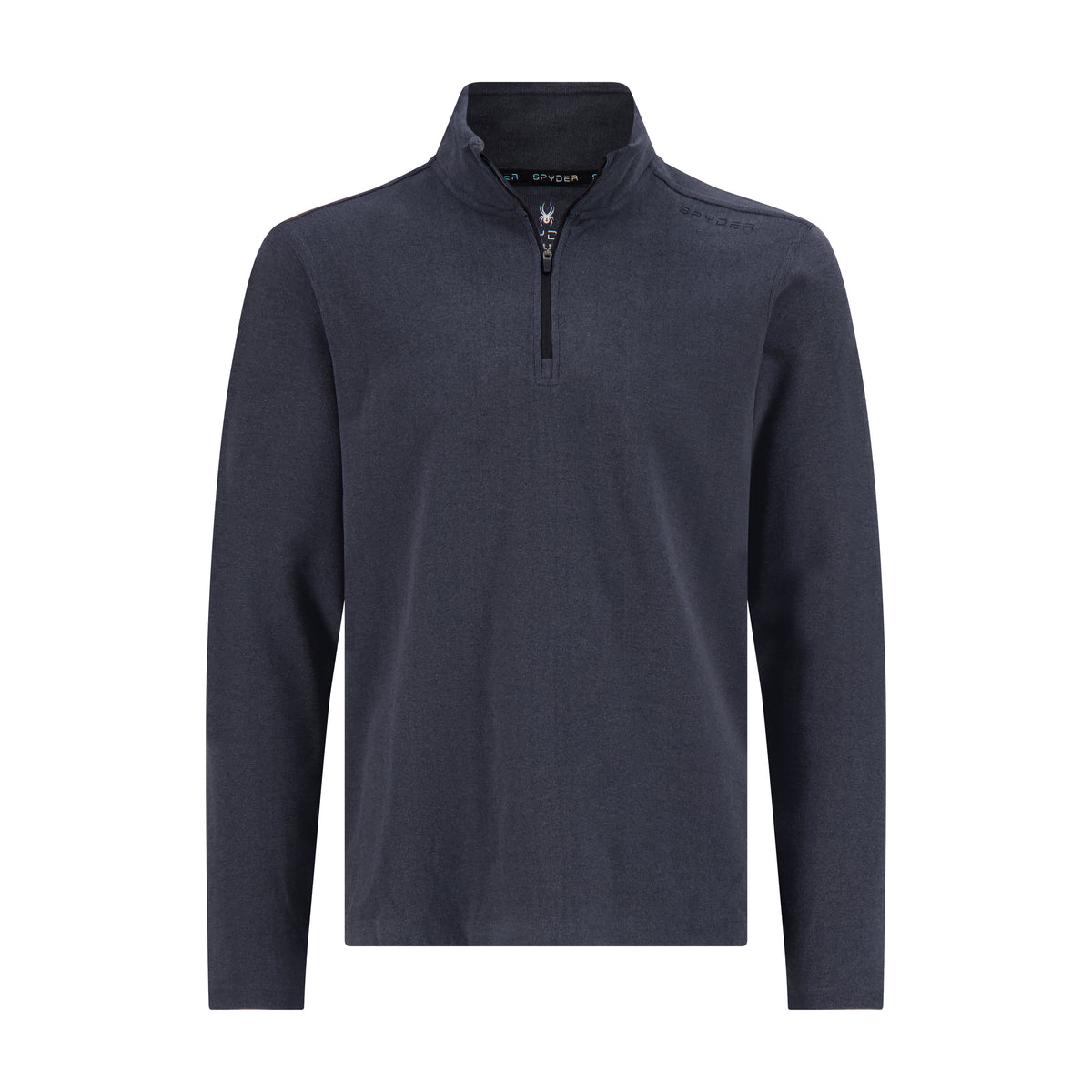 Men's Brushed Vertical Stripe Quarter Zip - Grey