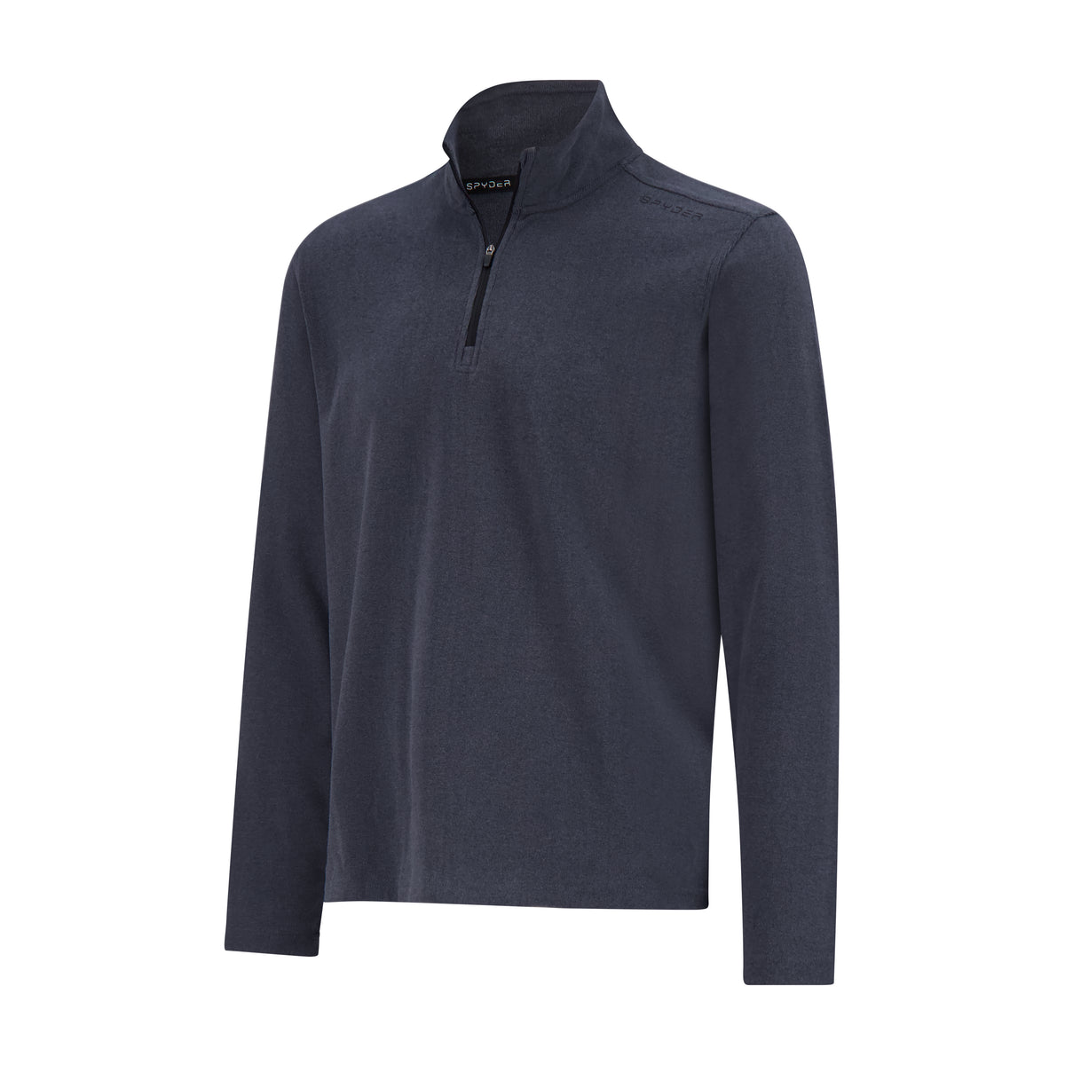 Men's Brushed Vertical Stripe Quarter Zip - Grey