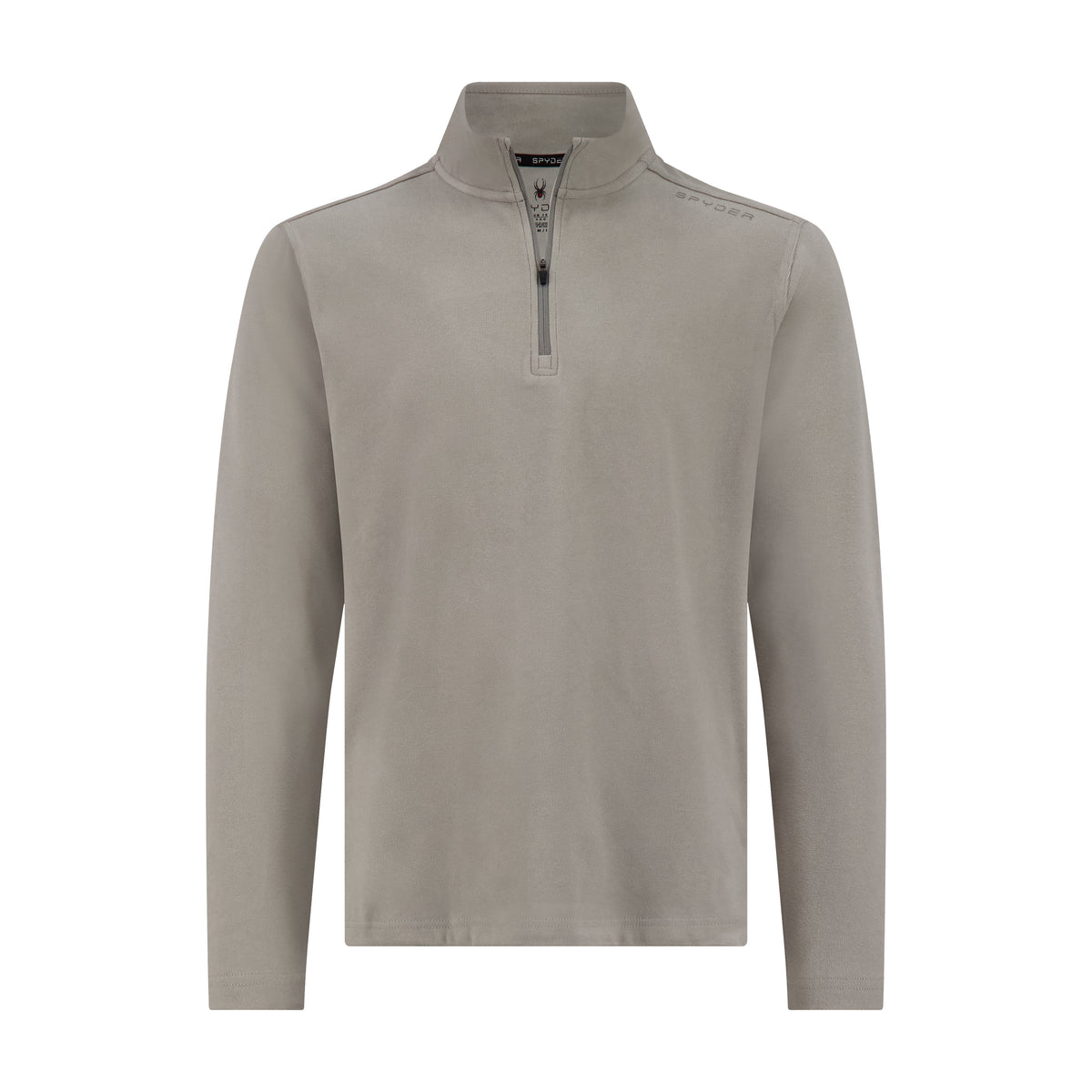 Mens Brushed Vertical Stripe Quarter Zip - Silver