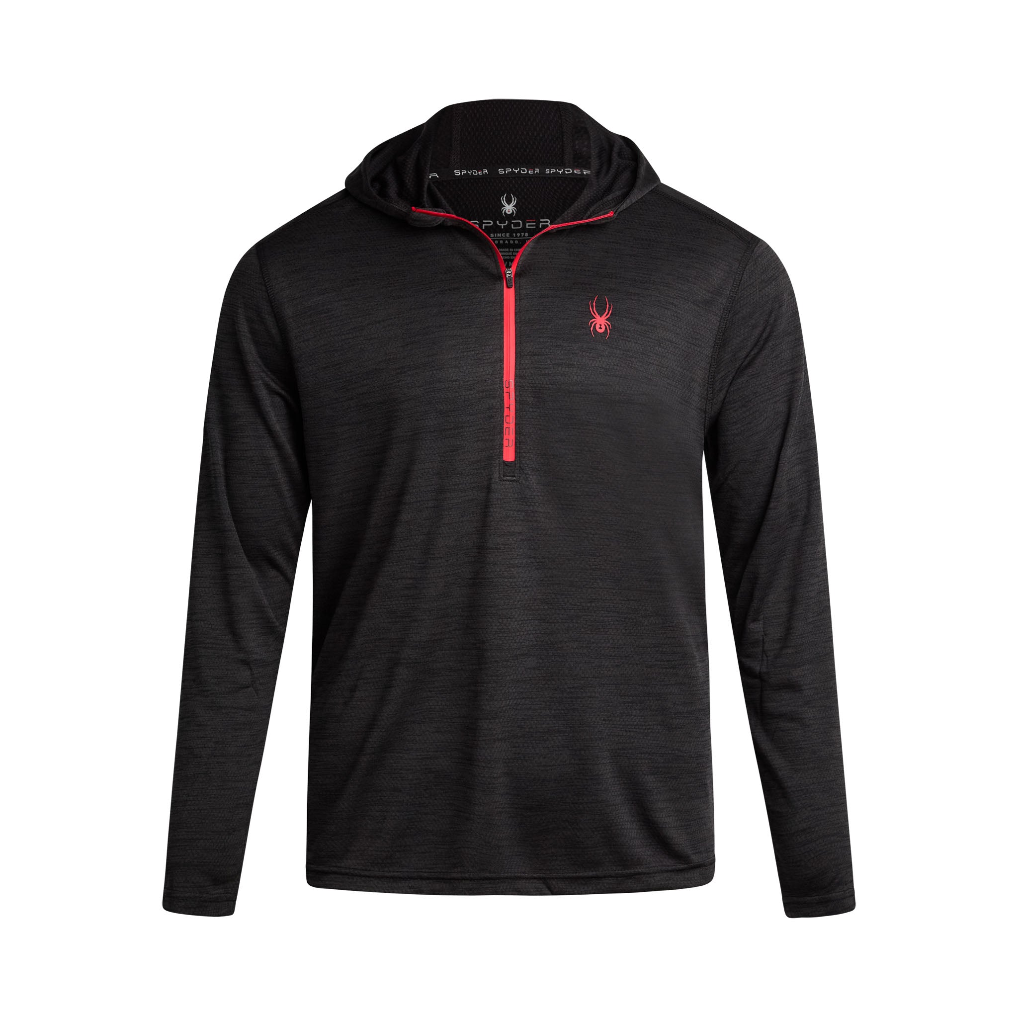 Mens Knit Half Zip Black – Spyder - Main Image