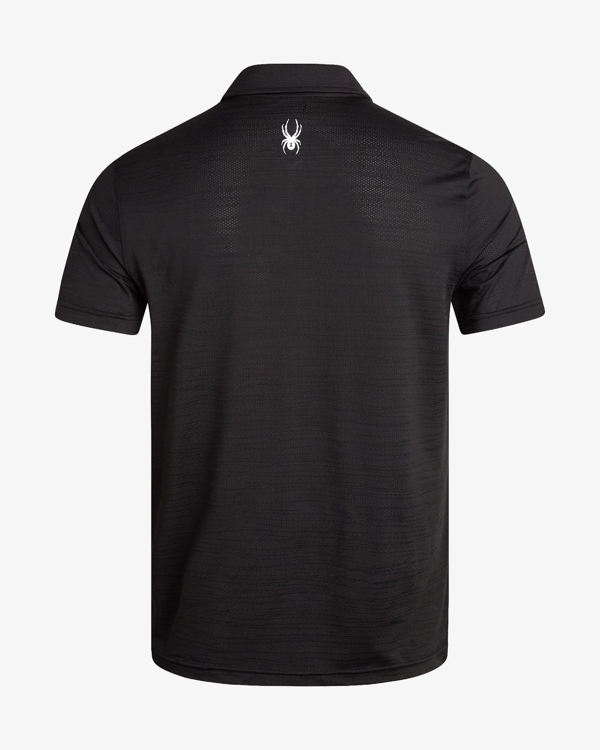 Men's Short Sleeve Jacquard Polo - Black