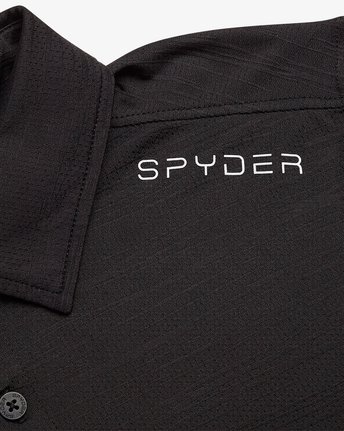 Men's Short Sleeve Jacquard Polo - Black