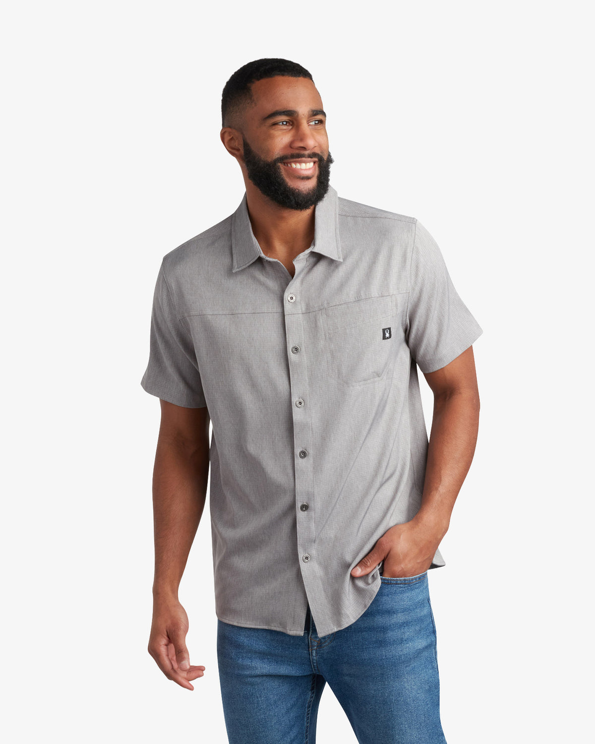 Men's Short Sleeve Mini Stripe Polo