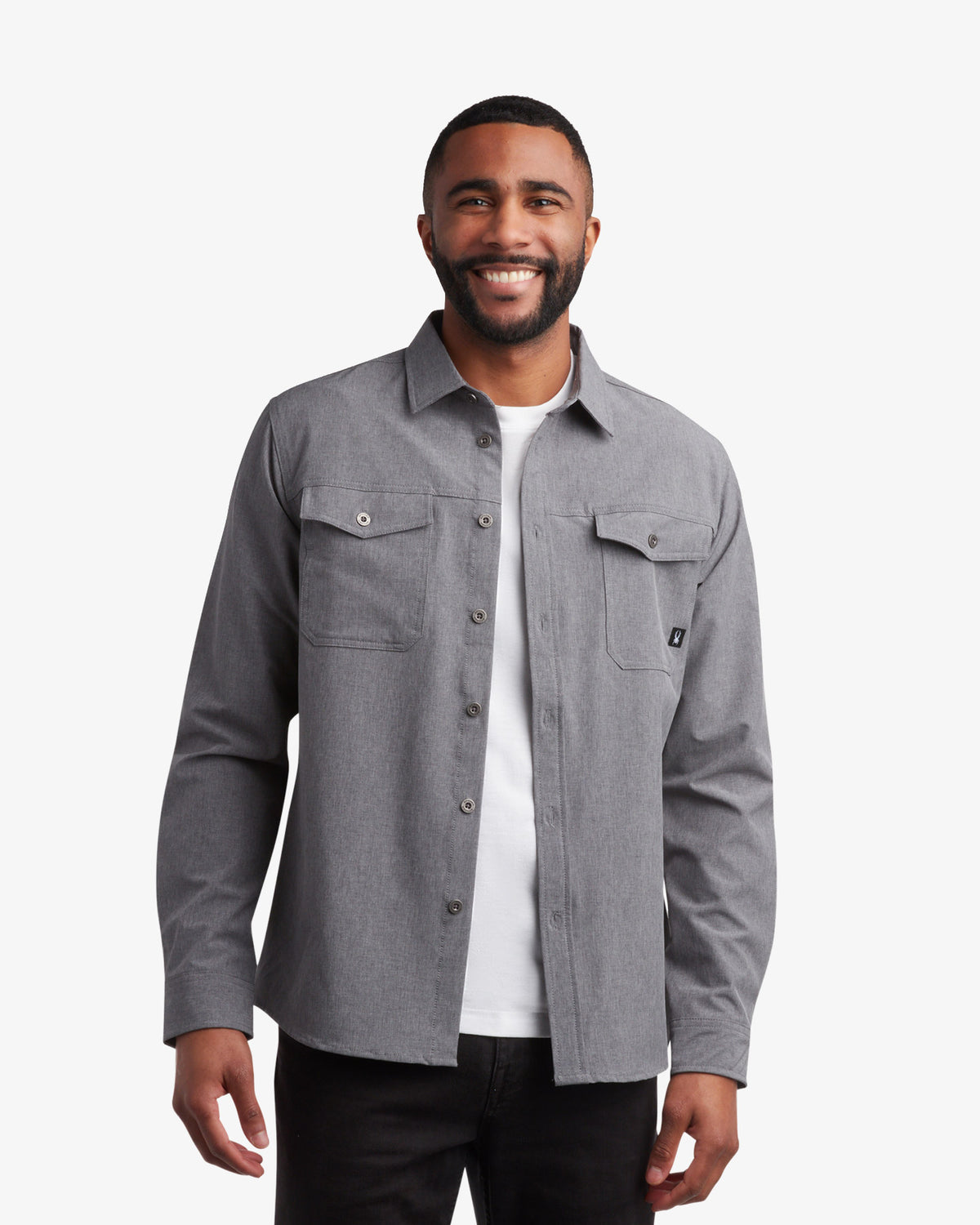 Men's Melange Long Sleeve 2 Pocket
