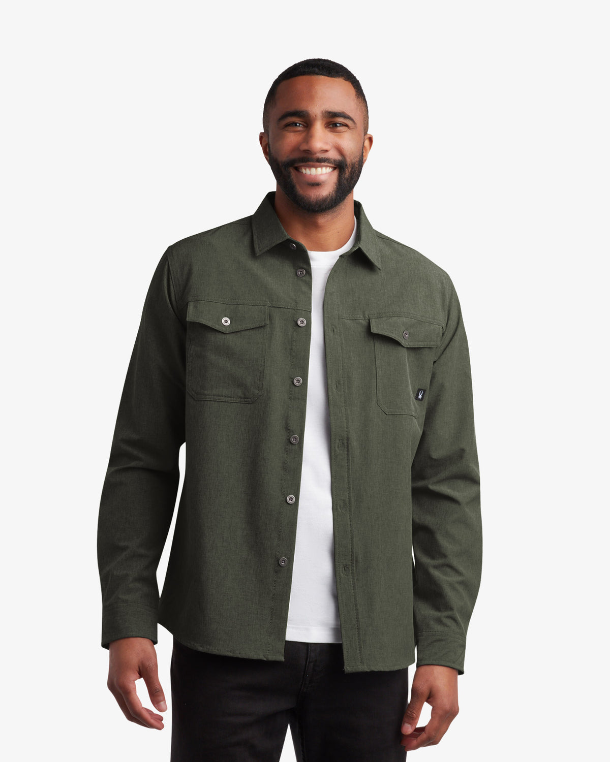 Men's Melange Long Sleeve 2 Pocket