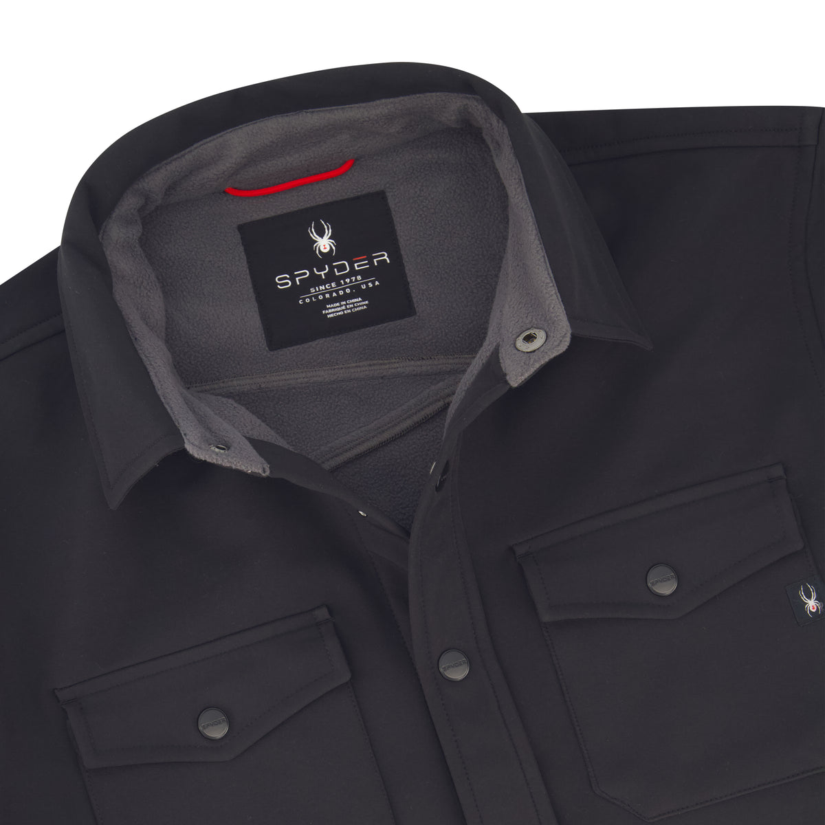 Men's Bonded Shirt Jacket - Black