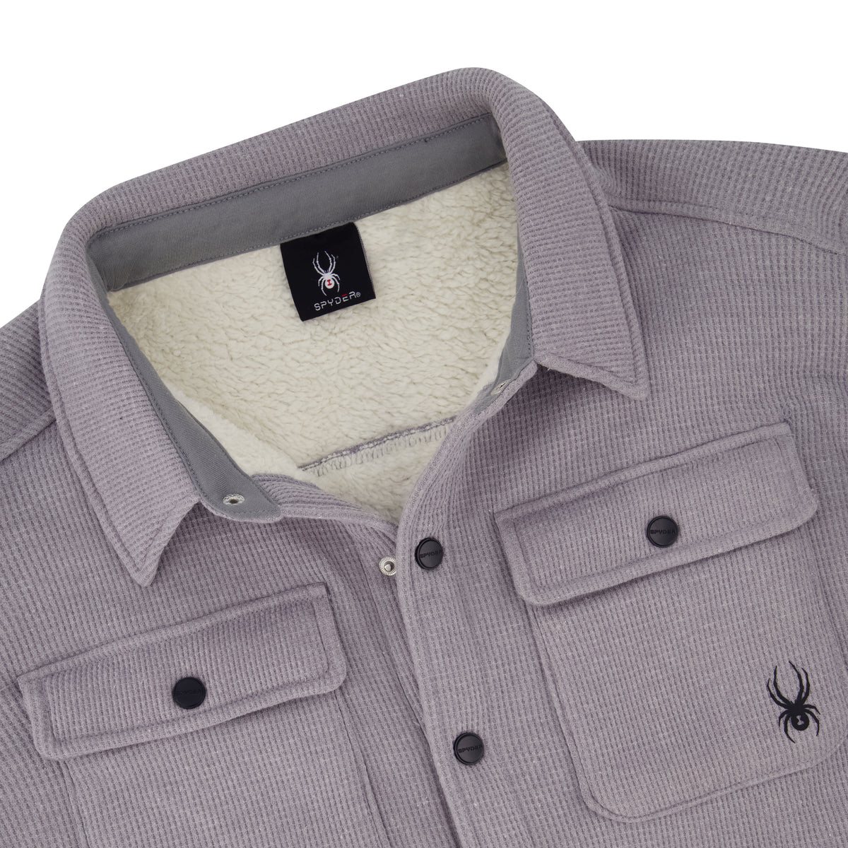 Men's Sherpa Shacket - Smoke Grey