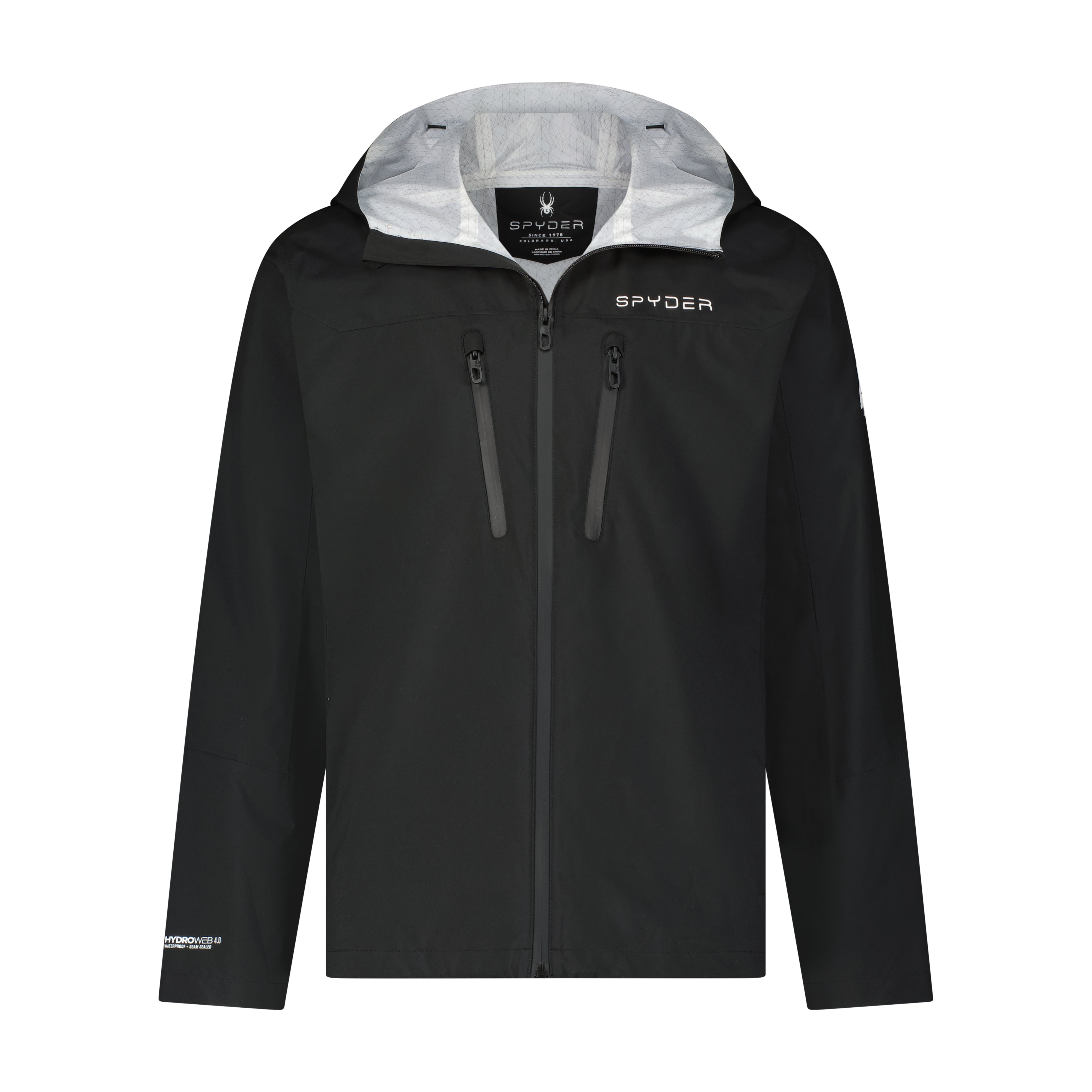 Men's Overcast Rain Jacket - Black – Spyder