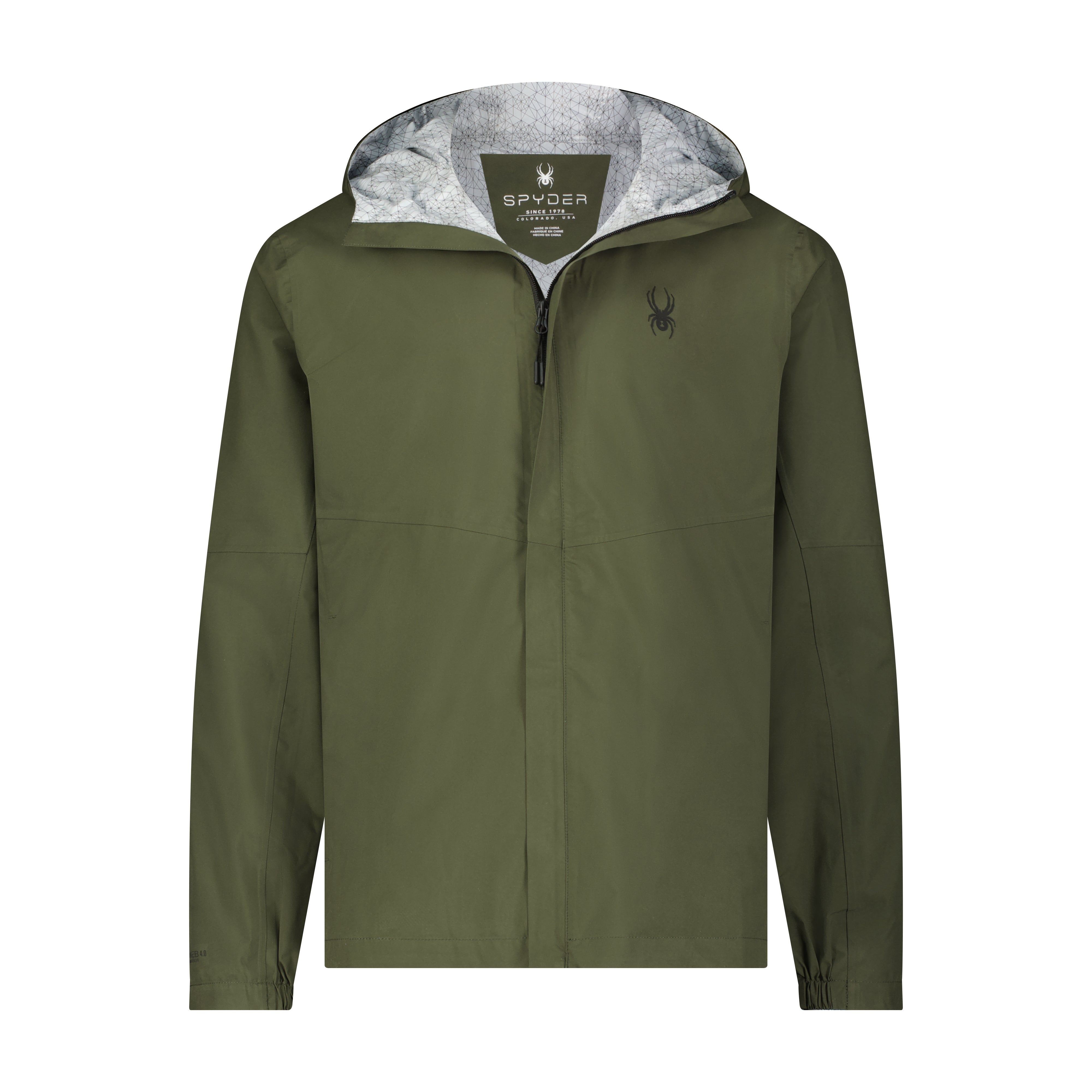 Men's Cloudy Day Rain Jacket - Olive – Spyder