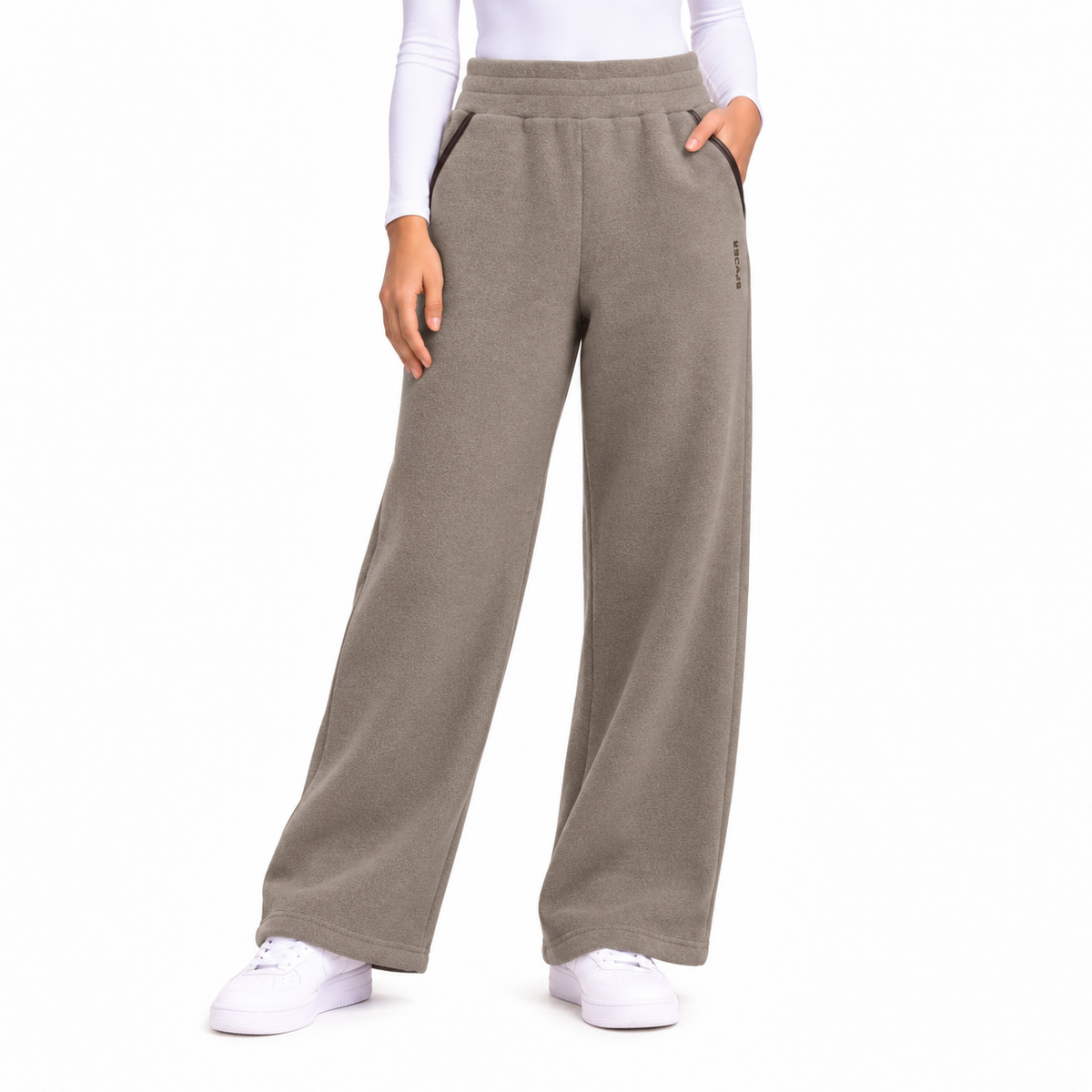 Women's Fleece Wide-Leg Pant - Driftwood Heather