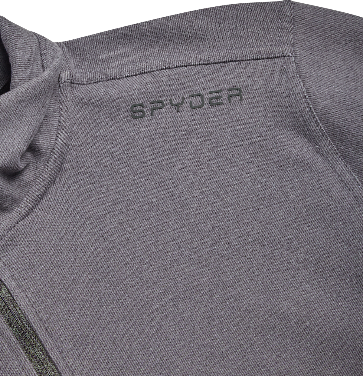 Men's Brushed Vertical Stripe Quarter Zip - Steel Grey