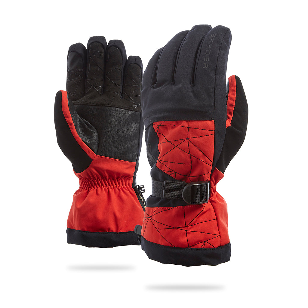 Så hurtigt som en flash Dare Spis aftensmad Overweb Ski Glove - Volcano (Red) - Mens | Spyder