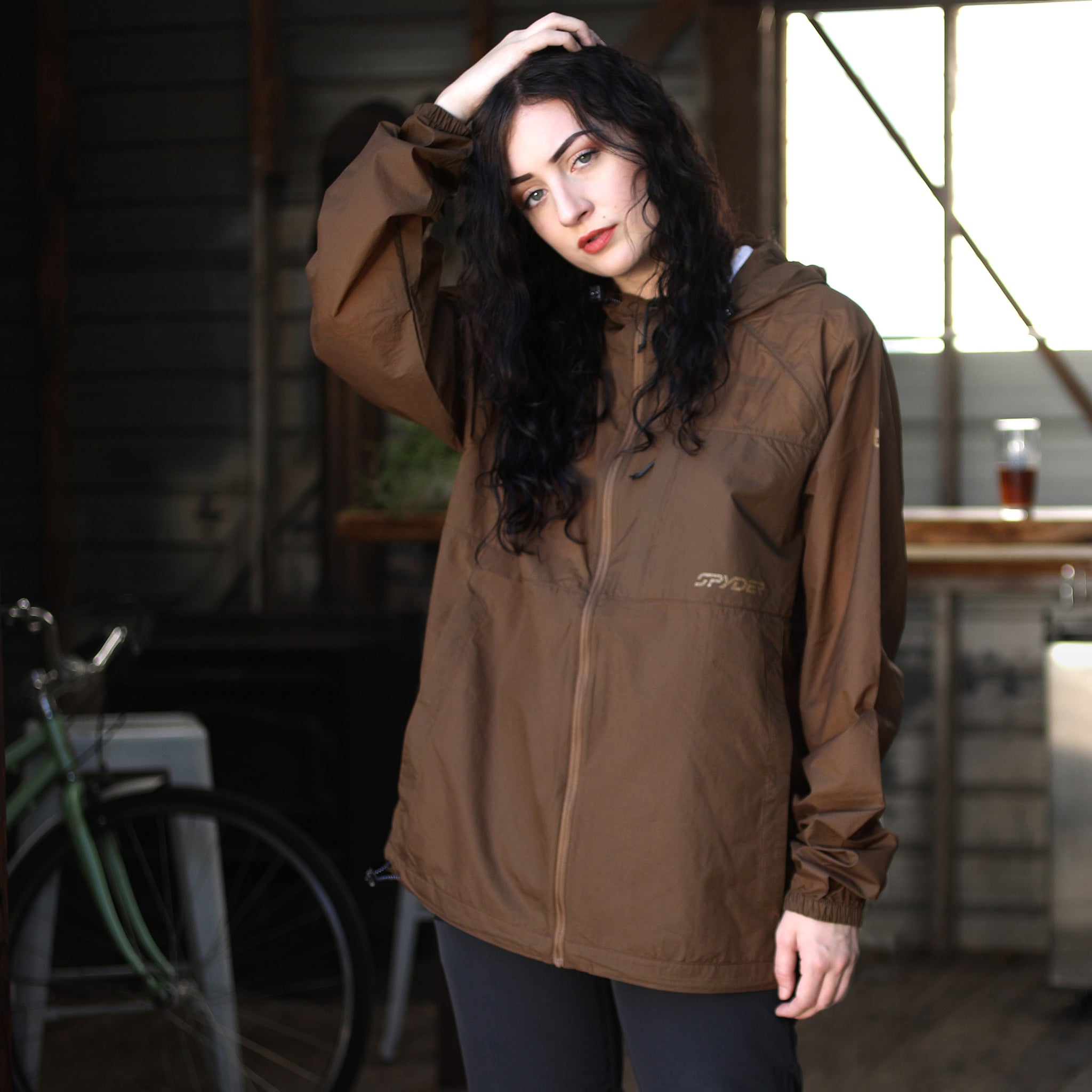 Stone  ダークブラウン ナイロンジャケット CornerStone ダック クロス ワークジャケット J763 ダックブラウン