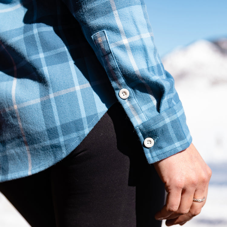 Womens Fab Flannel Blue Plaid Spyder